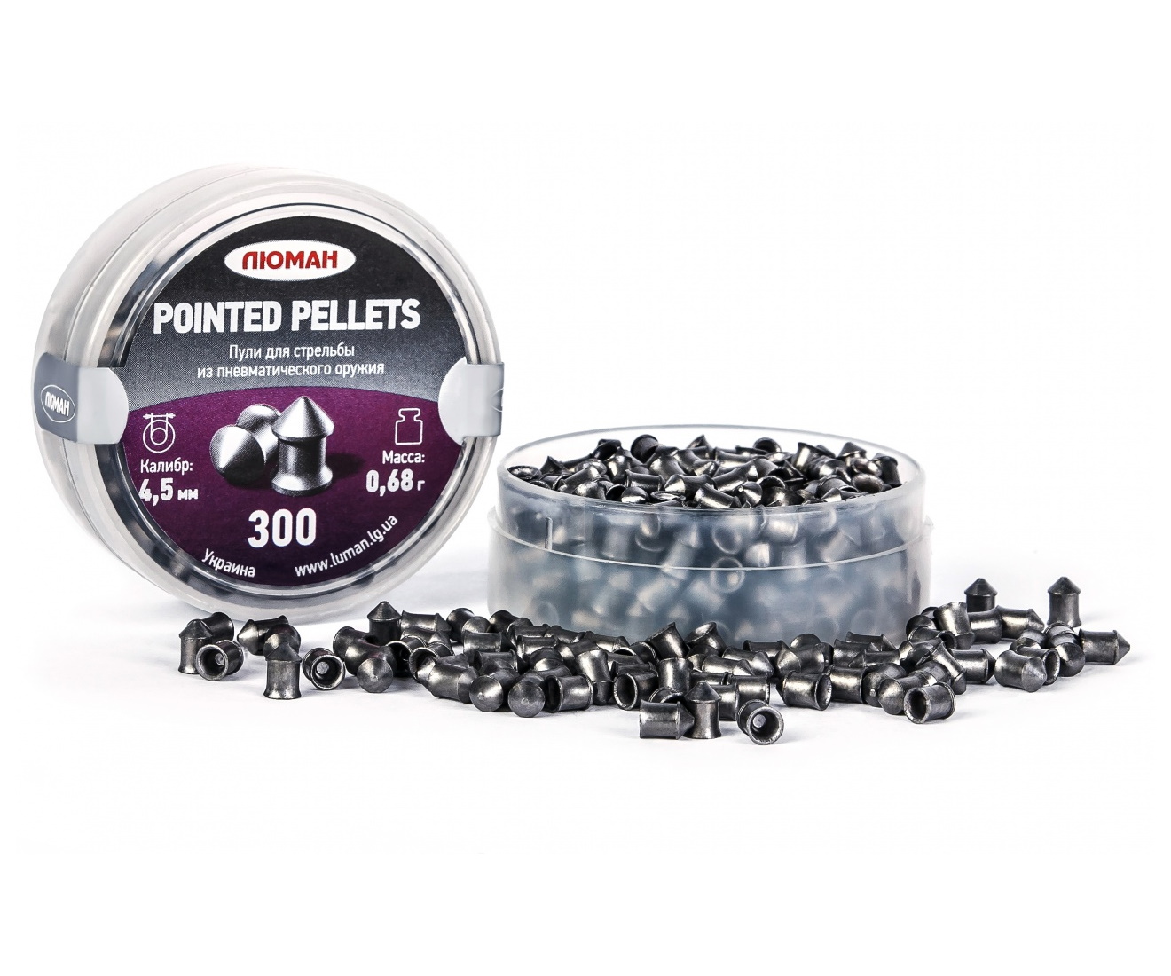 Пули пневматические «Люман» Pointed pellets 4,5 мм, 0,68 г (300 штук)