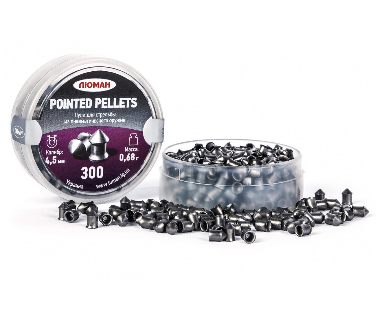 Пули пневматические «Люман» Pointed pellets 4,5 мм, 0,68 г (300 штук)