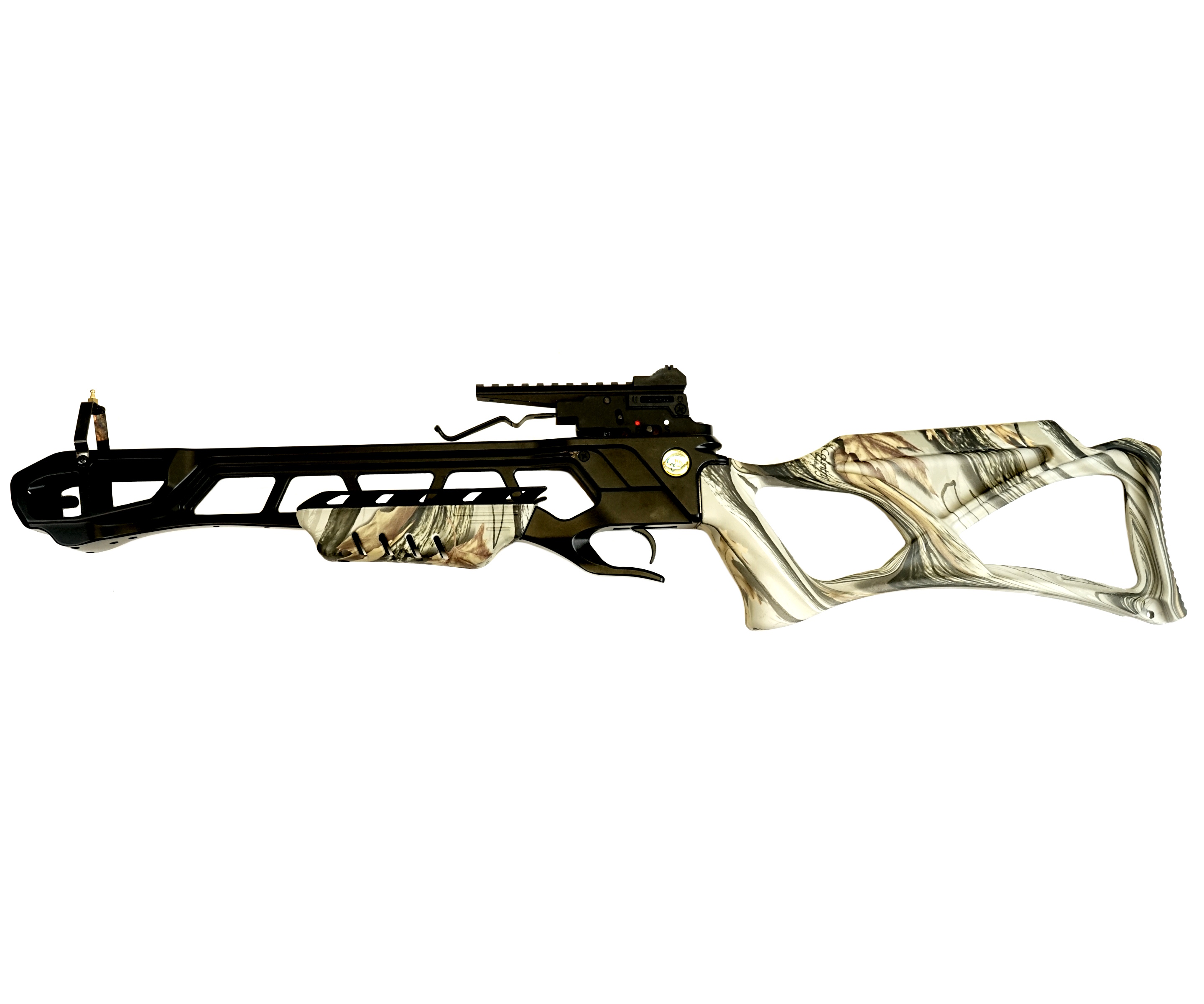 Рекурсивный арбалет Man Kung XB23 (камуфляж God Camo, 2 стрелы, воск, стрингер, натяжитель)