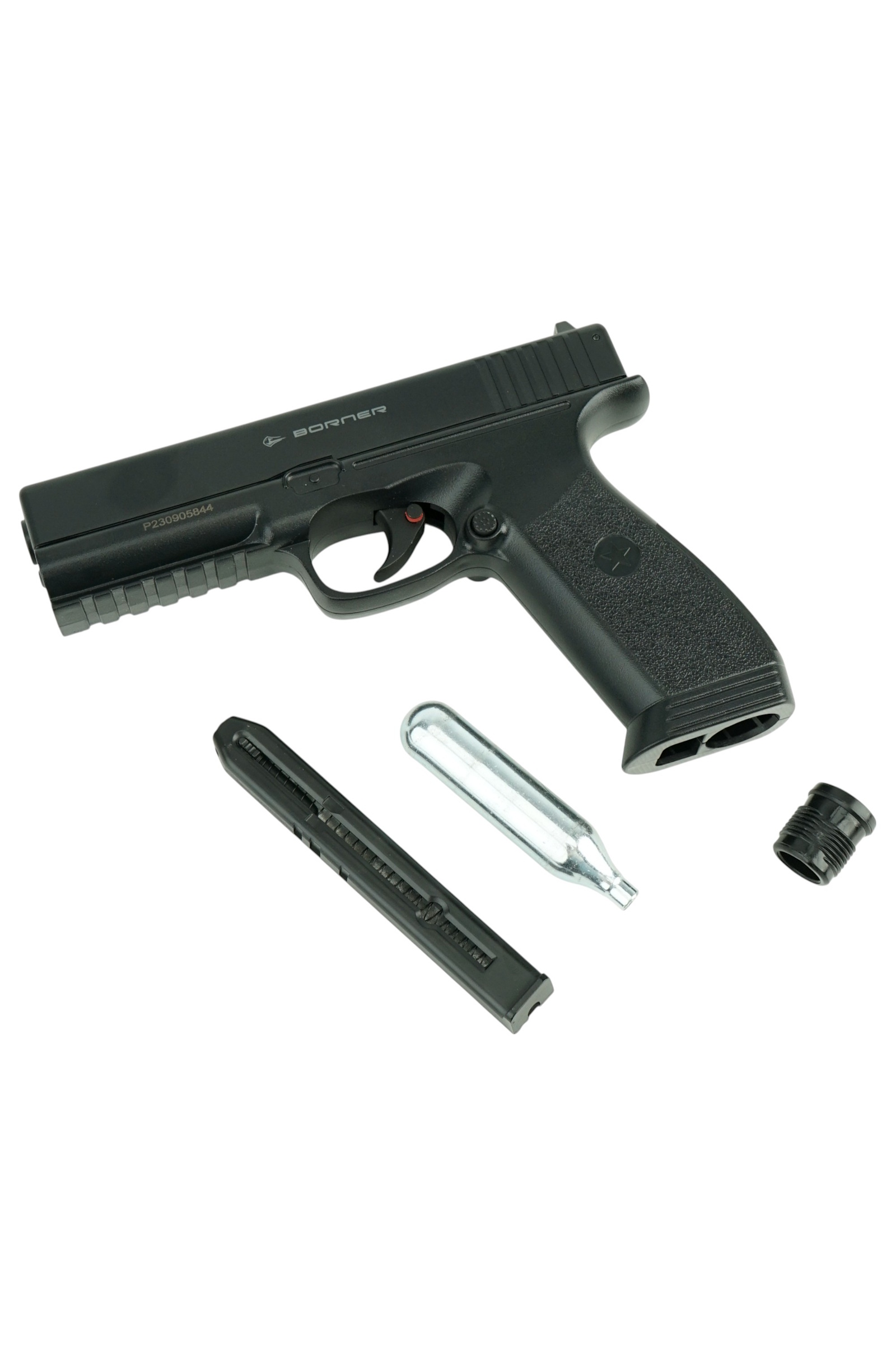 Страйкбольный пистолет Borner 17 (Glock) CO₂, пластик, 6 мм