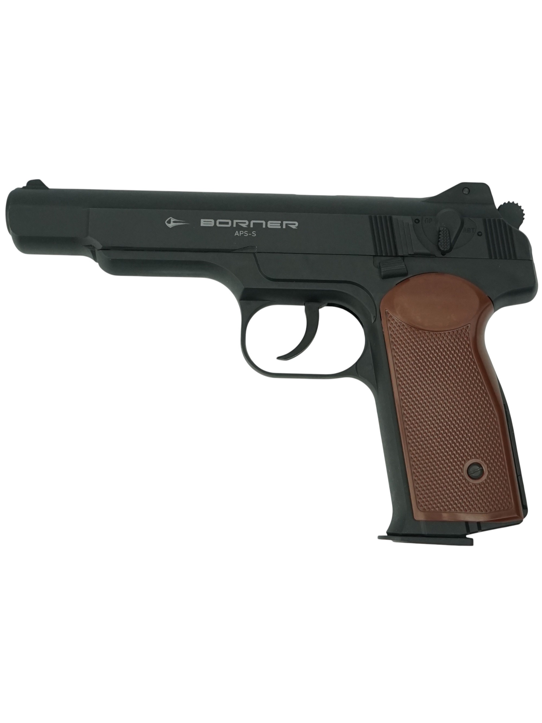 Пистолет пневм. BORNER APS-S Black, кал. 4,5 мм (пластик)/BBs