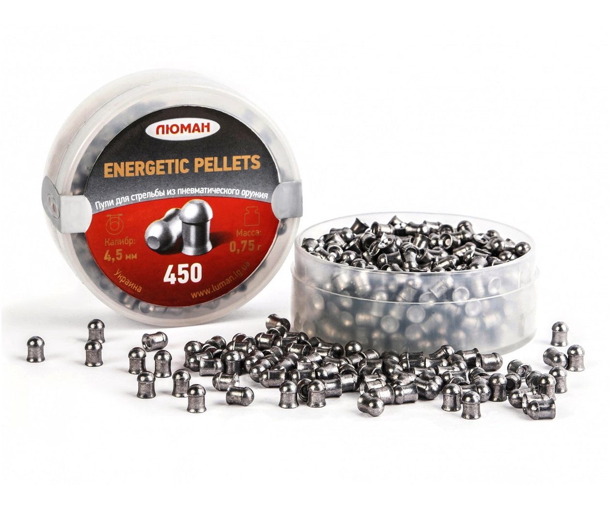 Пули пневматические «Люман» Energetic pellets 4,5 мм, 0,75 г (450 штук)