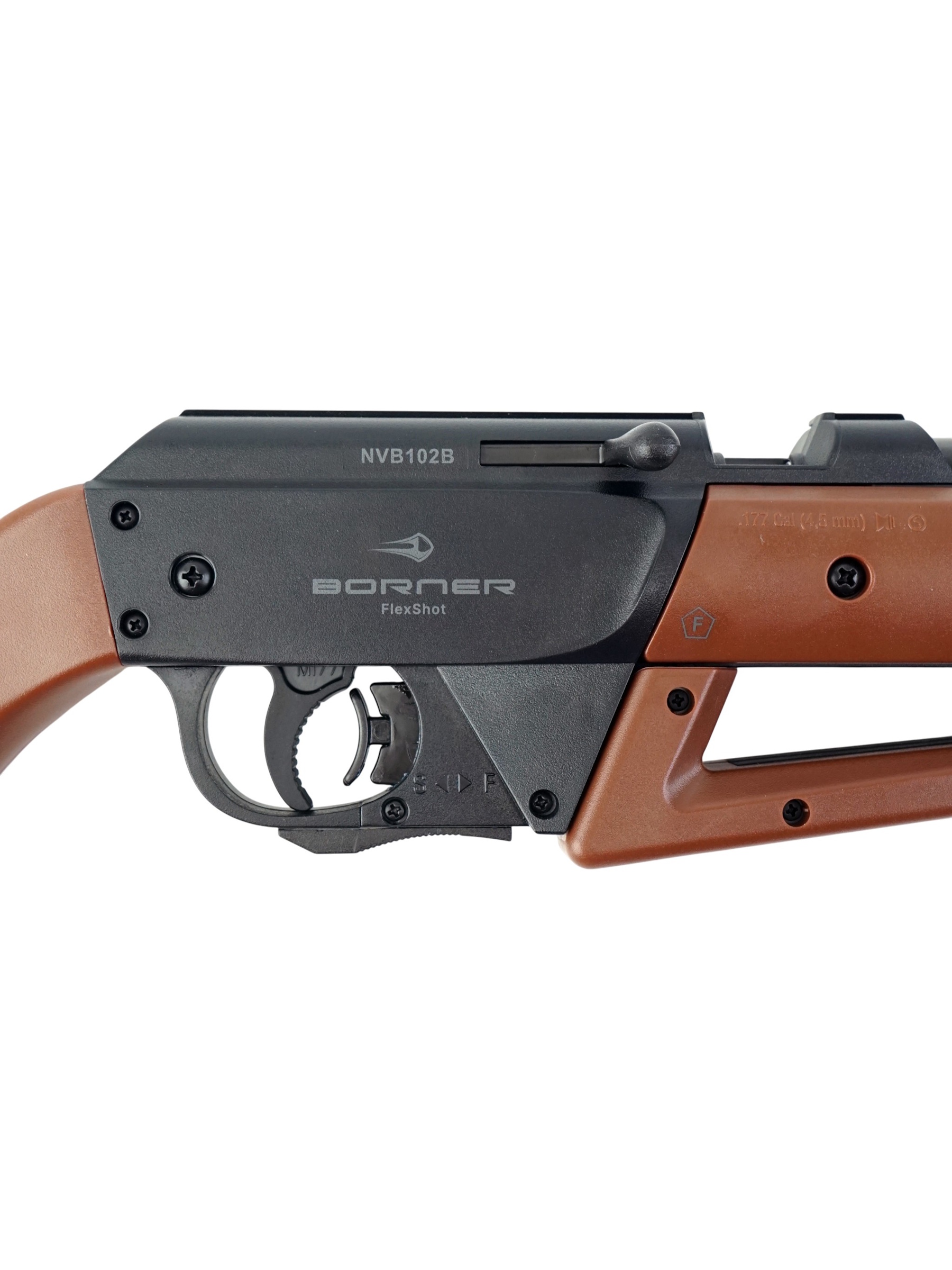 Пневматическая винтовка Borner Flex Shot Multi-Pump, Brown (пластик, 3 Дж) 4,5 мм