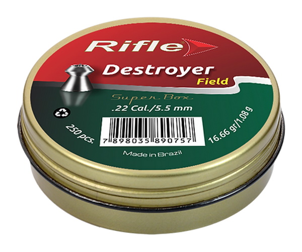 Пули пневматические Rifle Field Series Destroyer 5,5 мм, 1,08 г (250 штук)