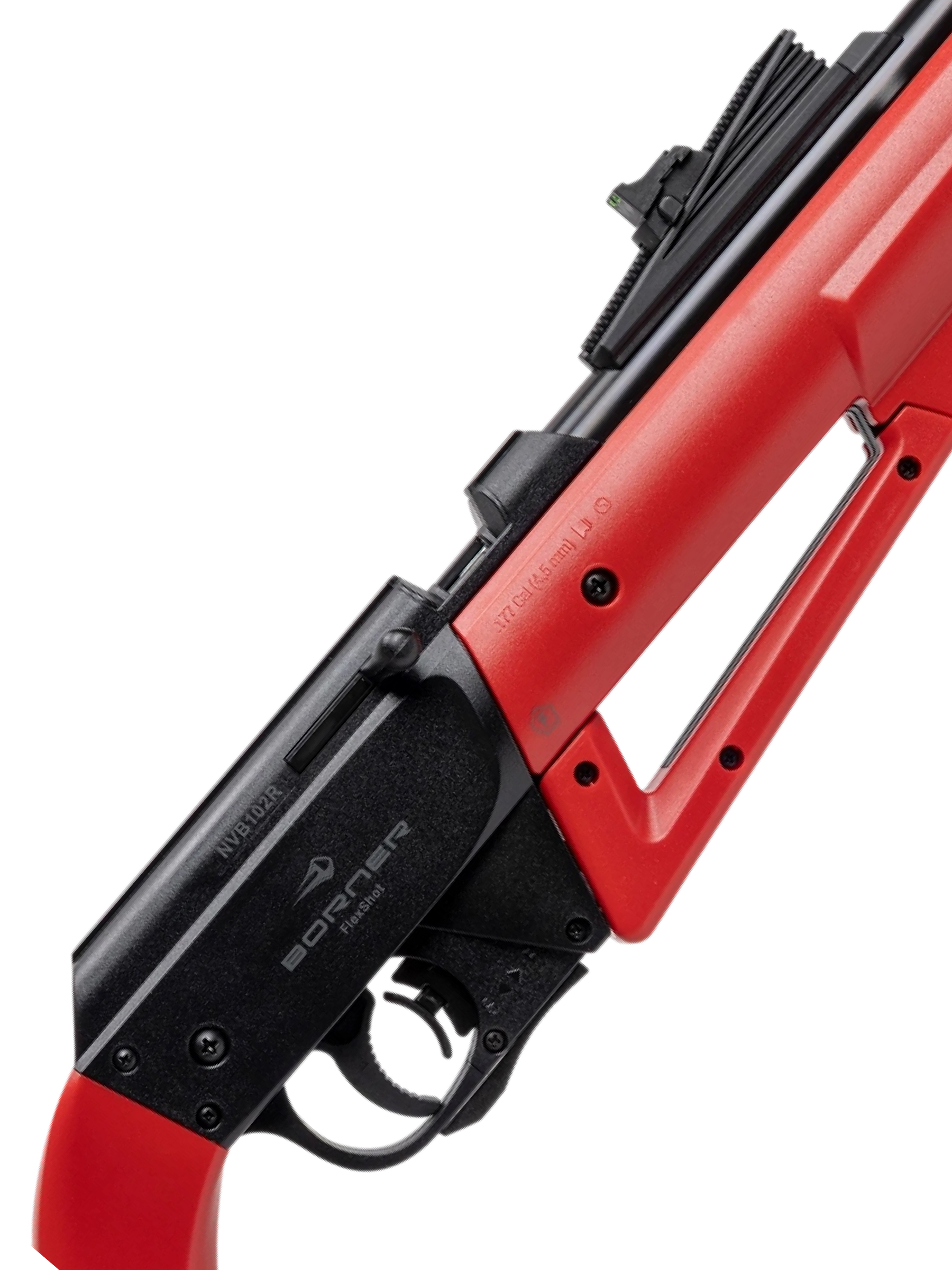 Пневматическая винтовка Borner Flex Shot Multi-Pump, Red (пластик, 3 Дж) 4,5 мм