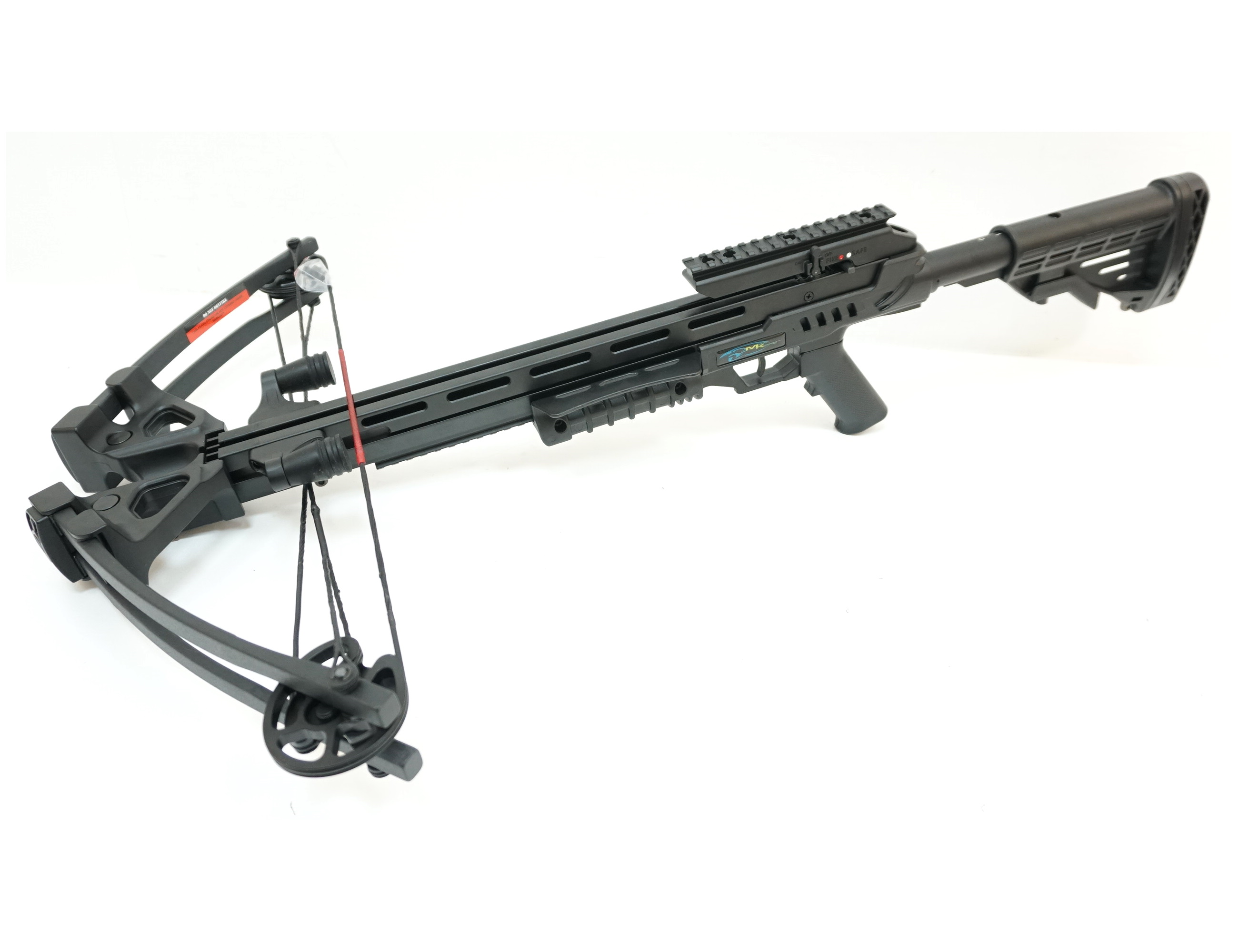 Блочный арбалет Man Kung MK-XB52BK Stalker (камуфляж God Camo, 4 стрелы, воск, прицел 4x32, ремень, кивер, натяжитель)
