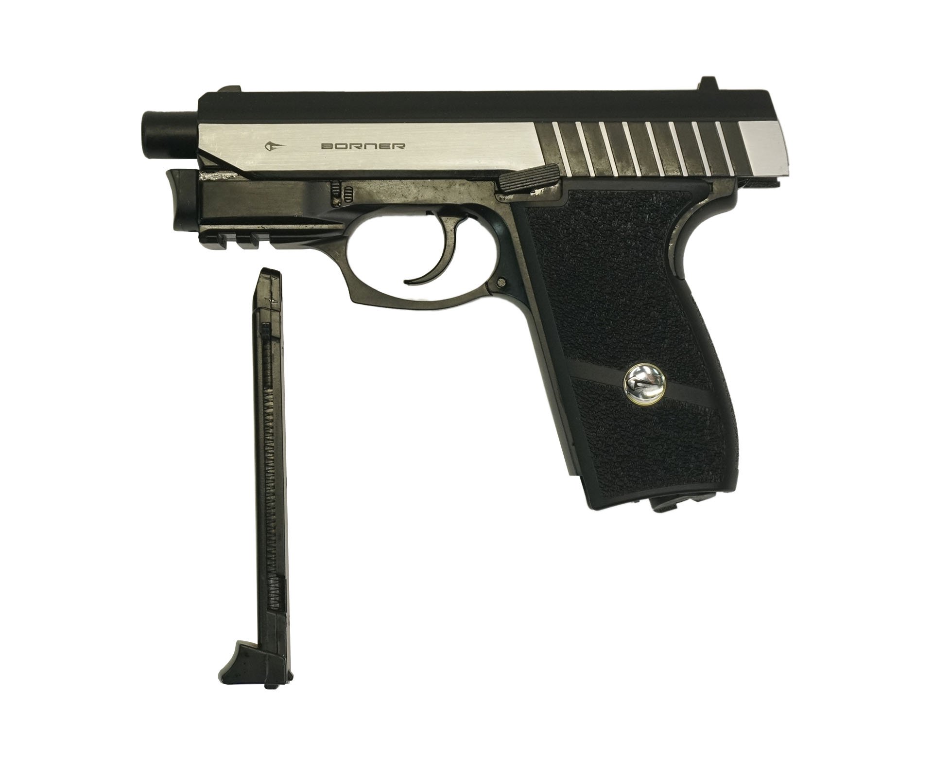 Пневматический пистолет Borner Panther 801 (SS P232L) с ЛЦУ (blowback) 4.5 мм