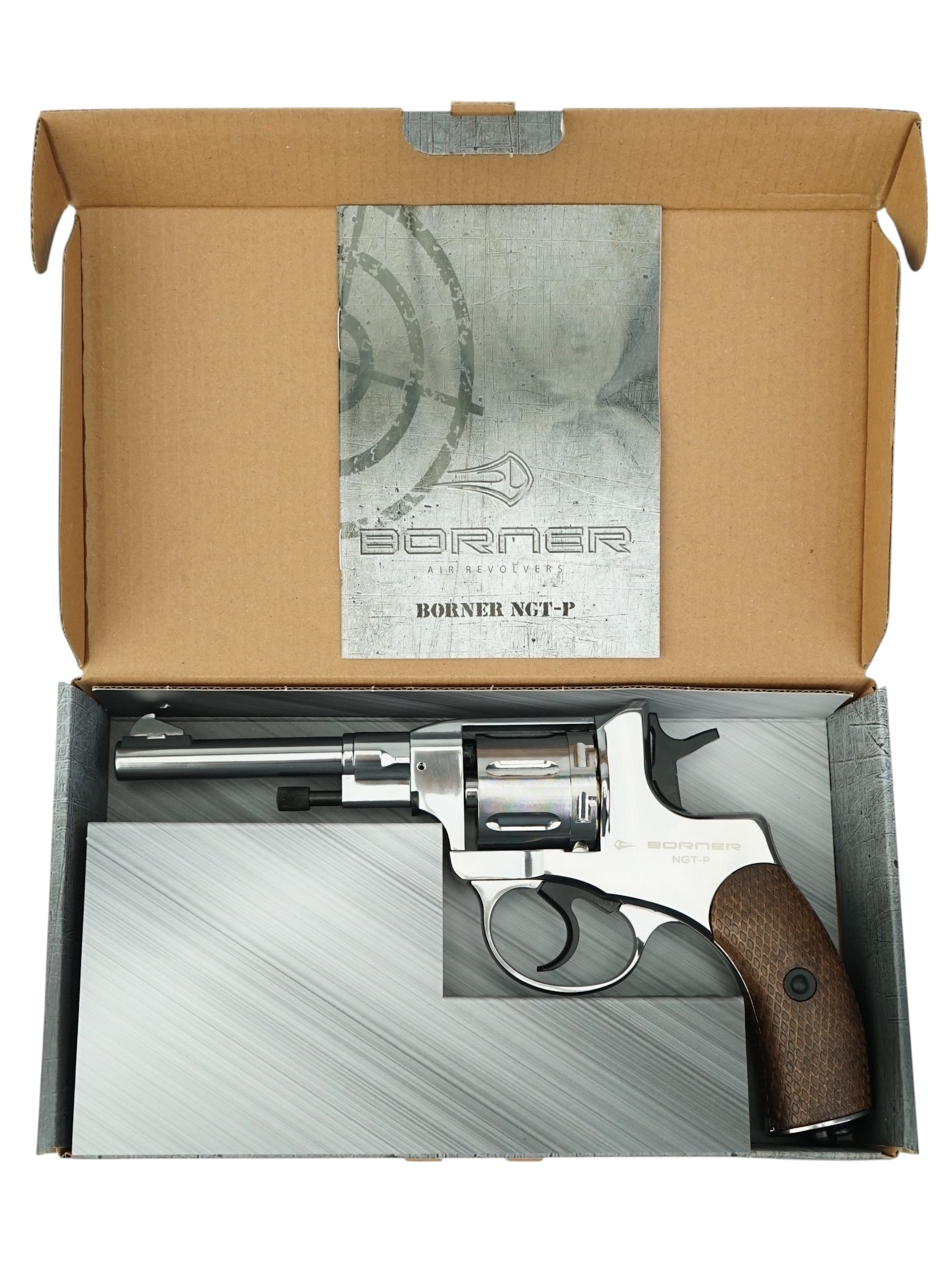 Пистолет пневм. BORNER NGT-P Silver, кал. 4,5 мм/pellets