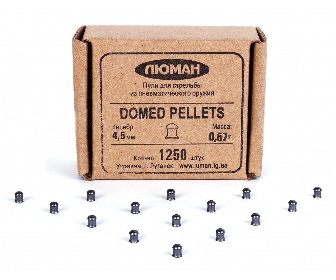 Пули пневматические «Люман» Domed pellets 4,5 мм, 0,57 г (1250 штук)