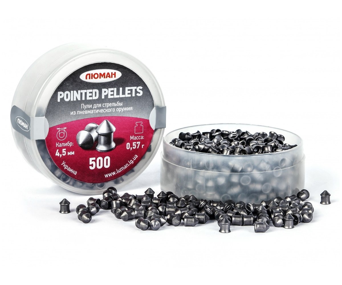 Пули пневматические «Люман» Pointed pellets 4,5 мм, 0,57 г (500 штук)