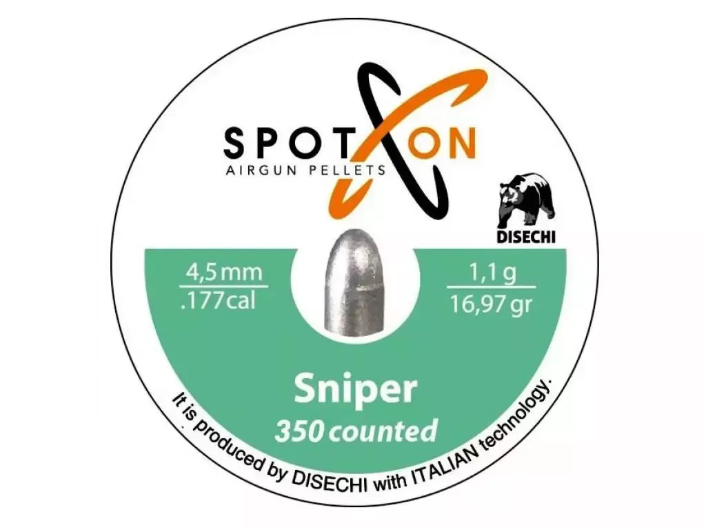 Пули пневматические Spoton Sniper 4,5 мм 1,1 г (350 шт.)