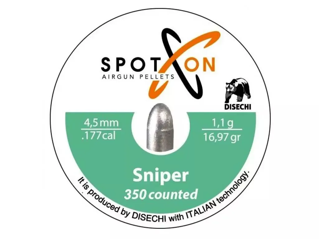 Пули пневматические Spoton Sniper 4,5 мм 1,1 г (350 шт.)