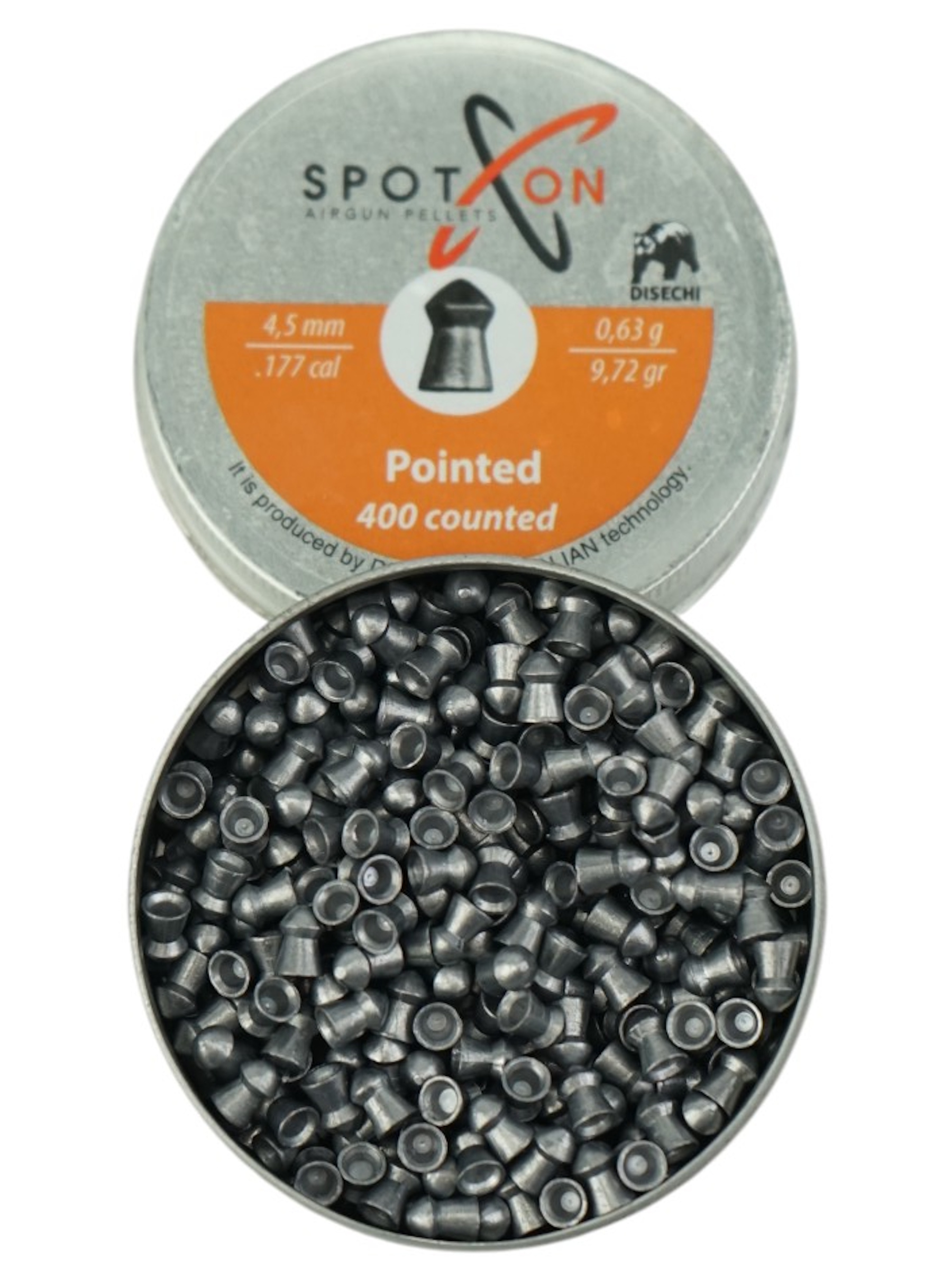Пули пневматические SPOTON Pointed 4,5 мм, 0,63 г (400 штук)