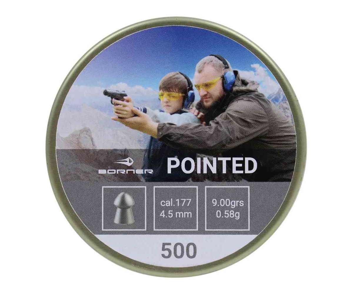 Пули пневматические Borner Pointed 4,5 мм, 0,58 г (500 штук)