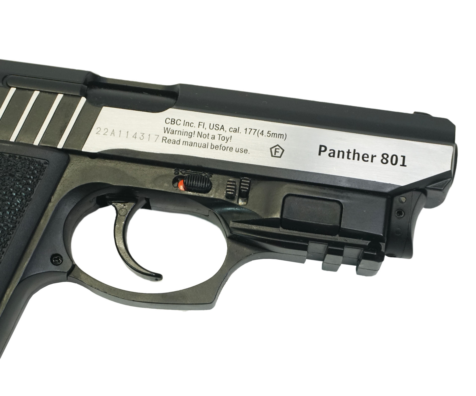 Пневматический пистолет Borner Panther 801 (SS P232L) с ЛЦУ (blowback) 4.5 мм