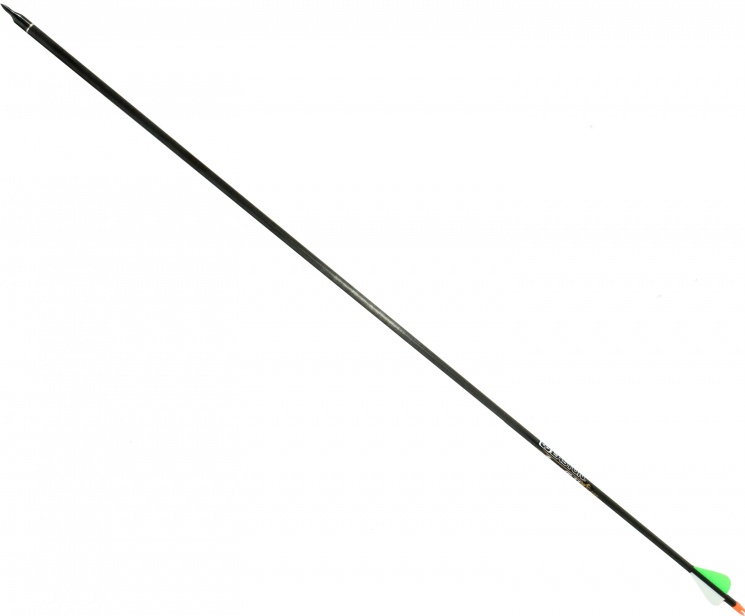 Стрела лучная Man Kung, карбон, черная, 30" (76,2 см), Ø7.5 мм, spine 330, 25 г