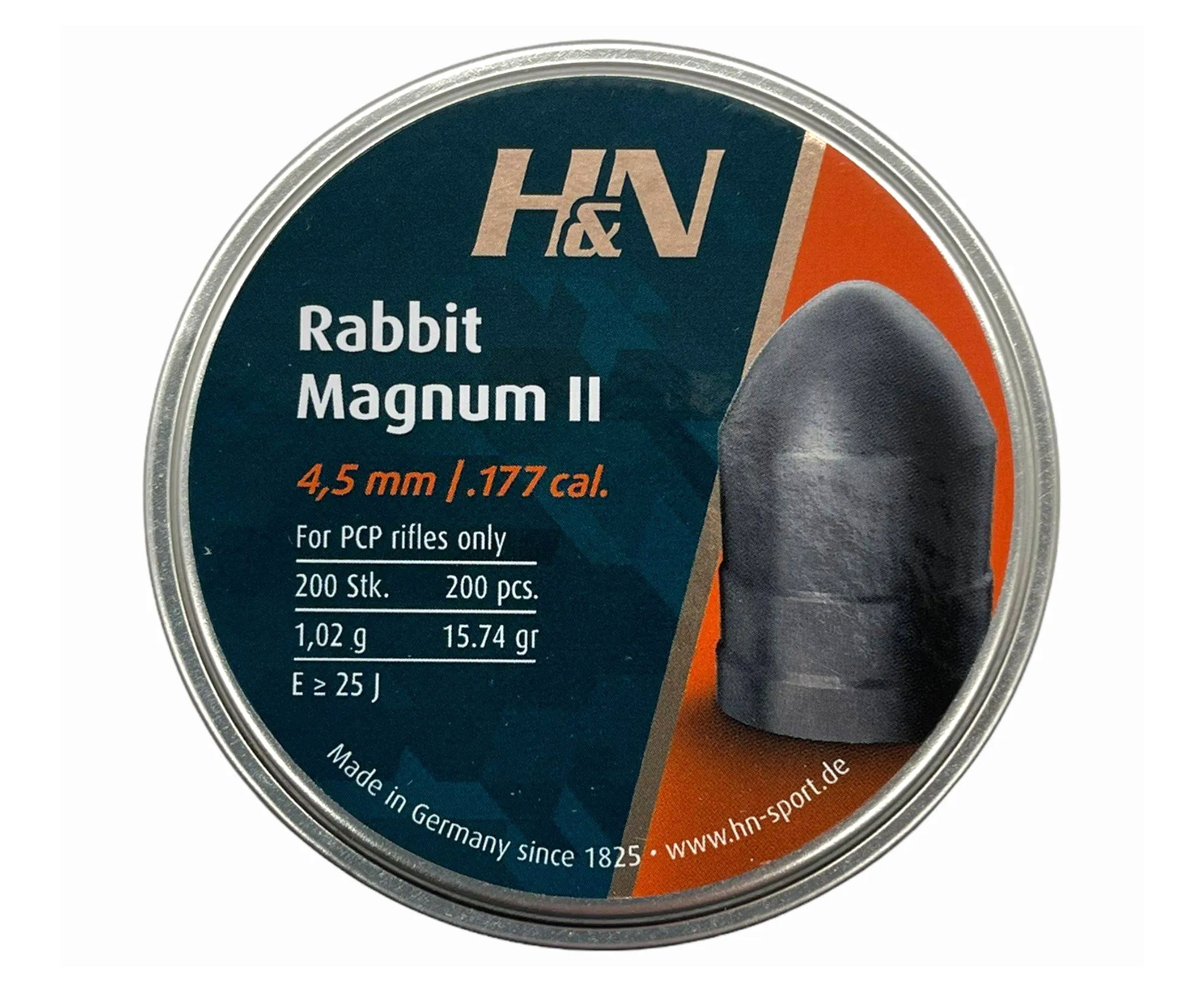 Пули пневматические H&N Rabbit Magnum II 4,5 мм, 1,02 г (200 штук)