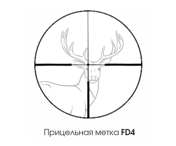 Оптический прицел Borner 4x15 FD4, на «ласточкин хвост»