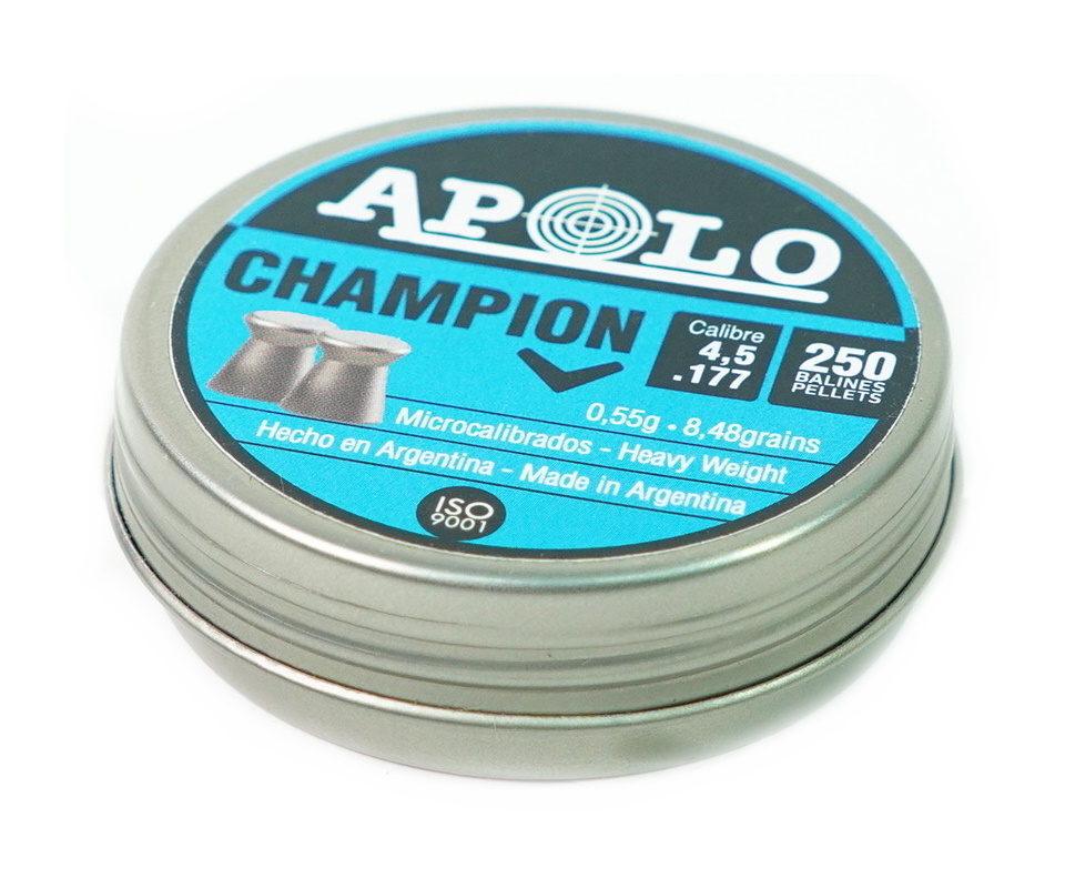 Пули пневматические Apolo Champion 4,5 мм, 0,55 г (250 штук)