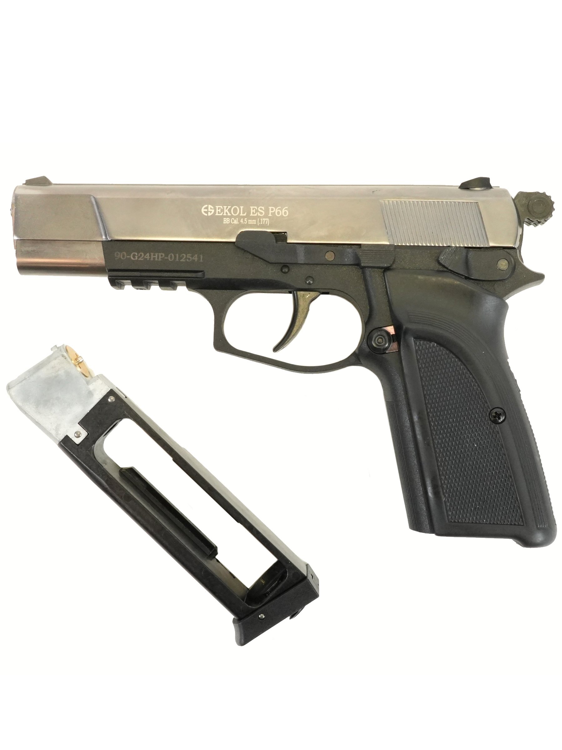 Пистолет пневм. EKOL ES P66 FUME, (никель) кал. 4,5 мм, 3 Дж