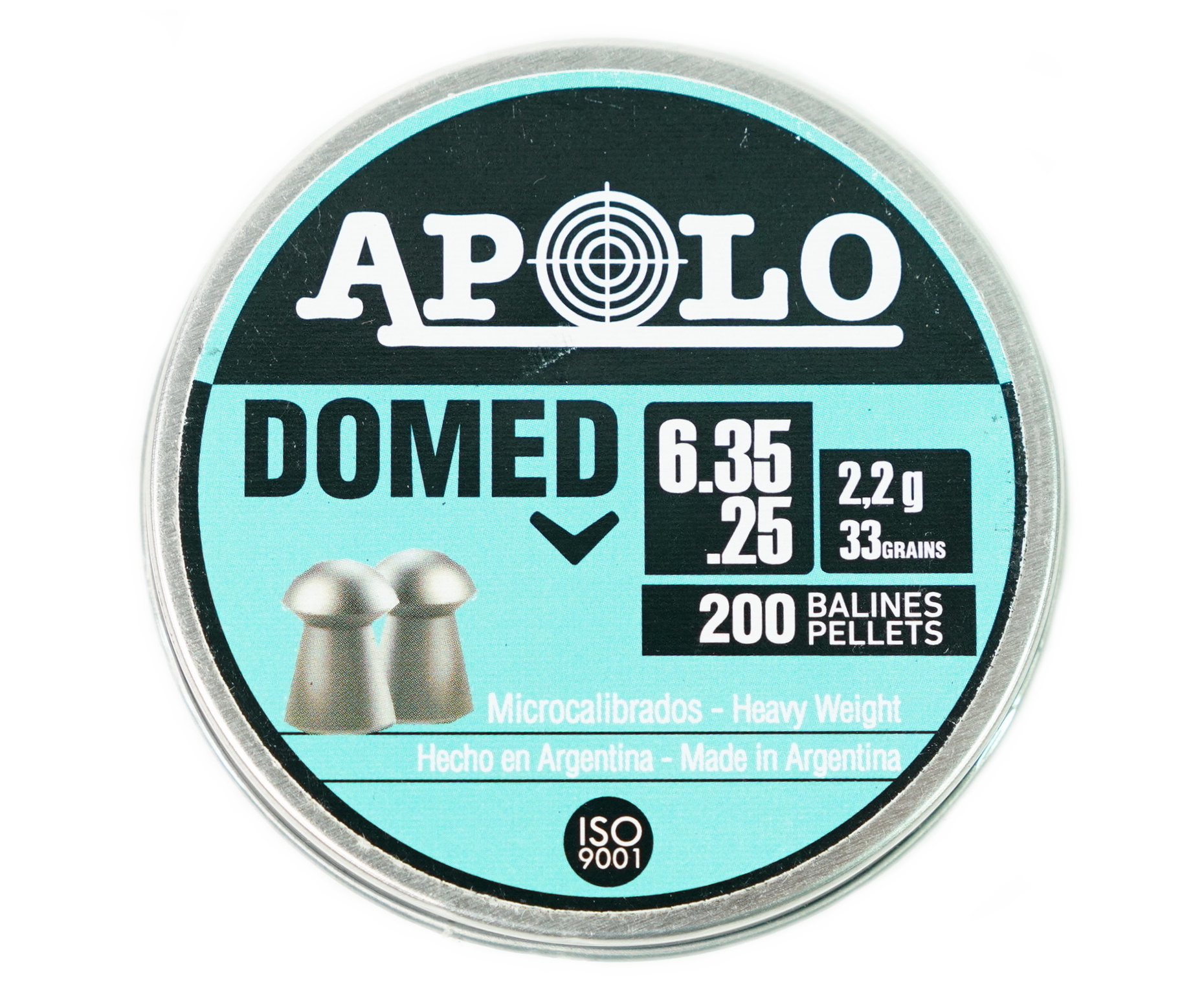Пули пневматические Apolo Domed 6,35 мм, 2,2 г (200 штук)