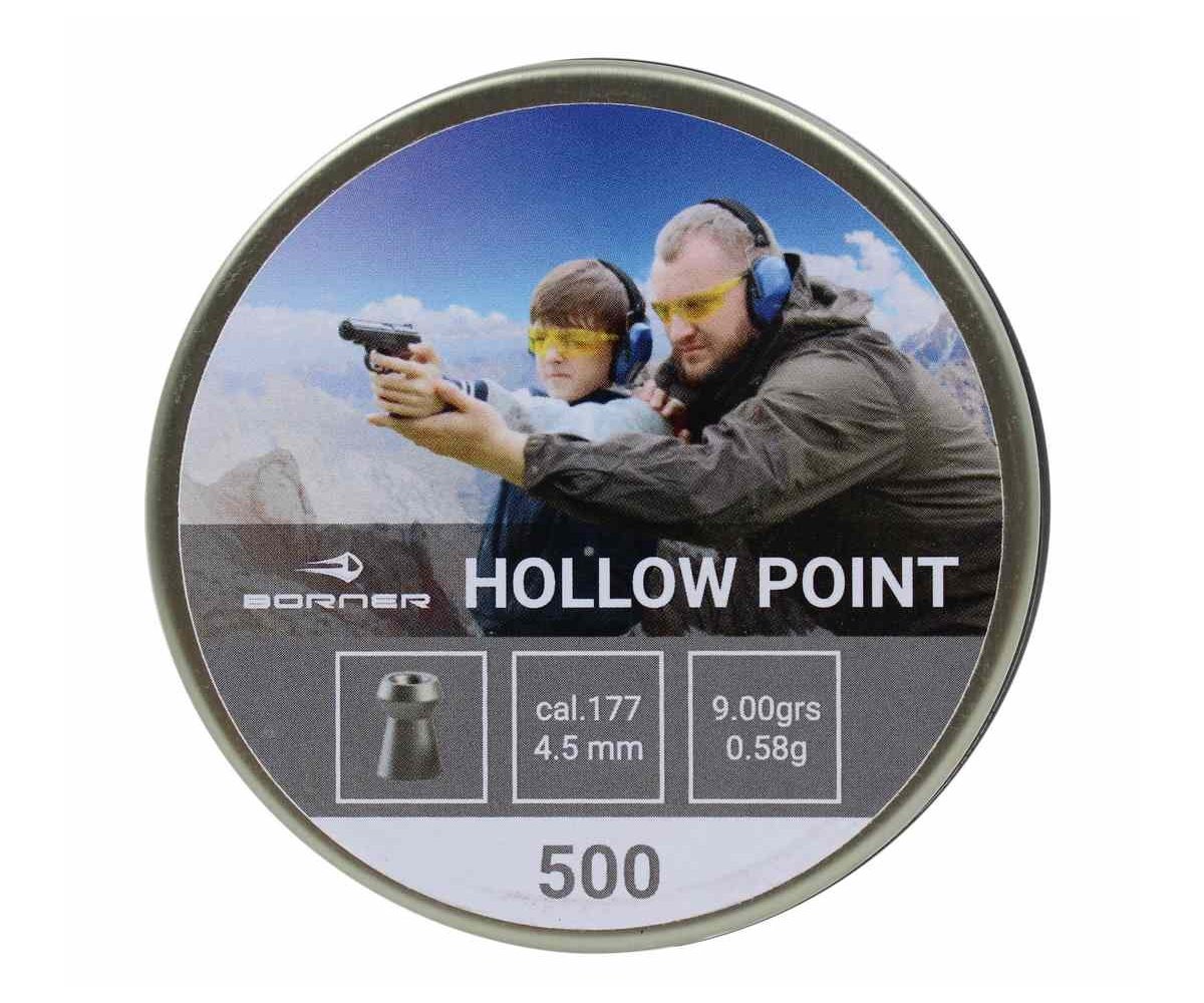 Пули пневматические Borner Hollow Point 4,5 мм, 0,58 г (500 штук)