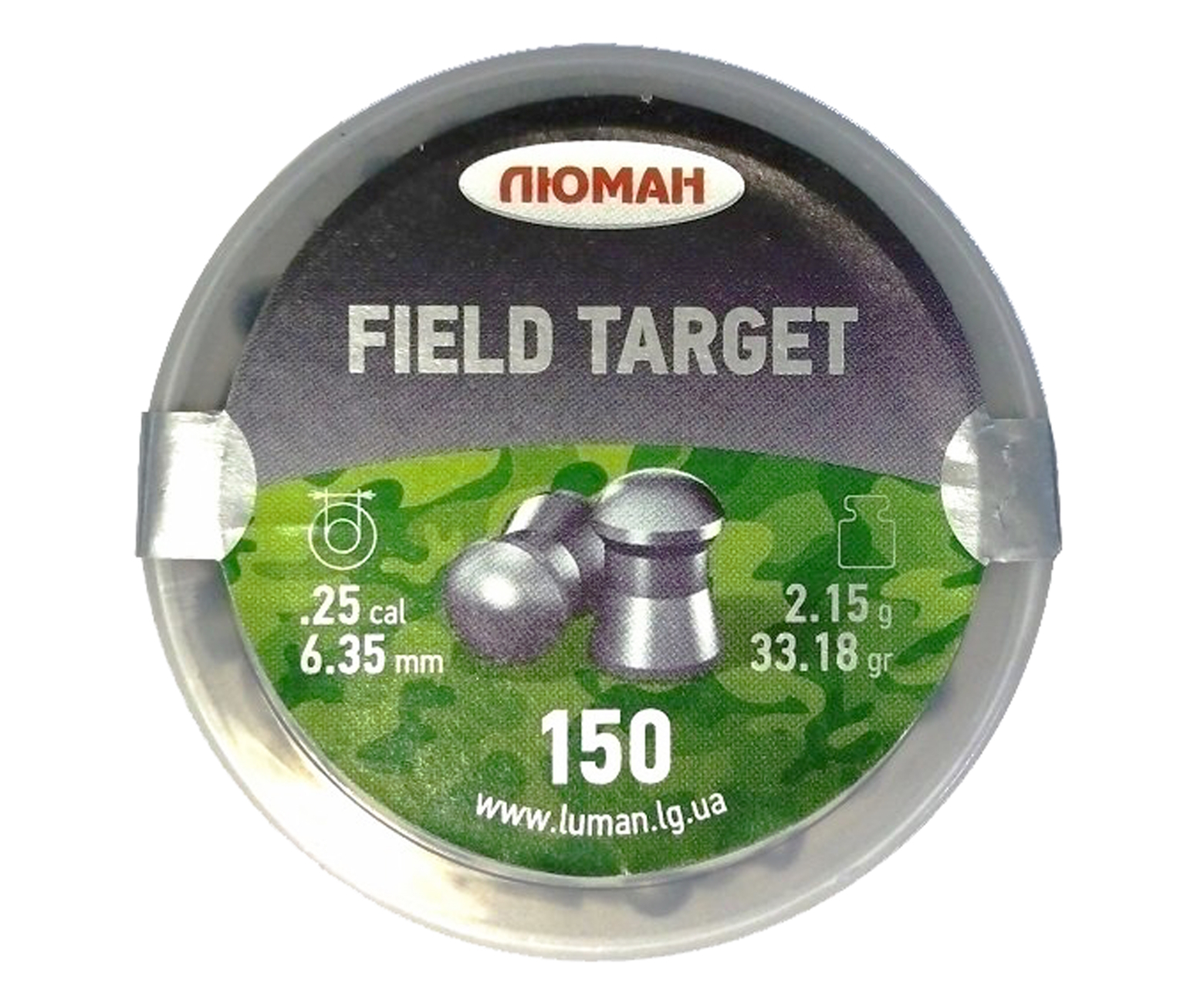 Пули пневматические «Люман» Field Target 6,35 мм, 2,15 г (150 штук)