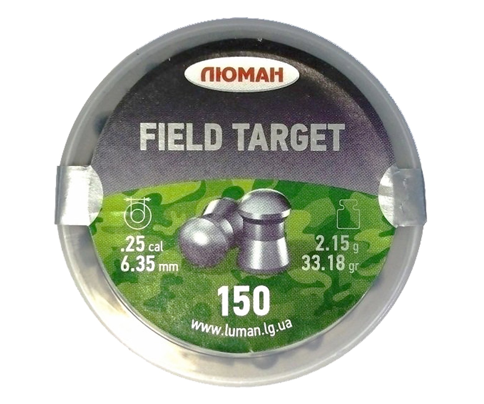Пули пневматические «Люман» Field Target 6,35 мм, 2,15 г (150 штук)