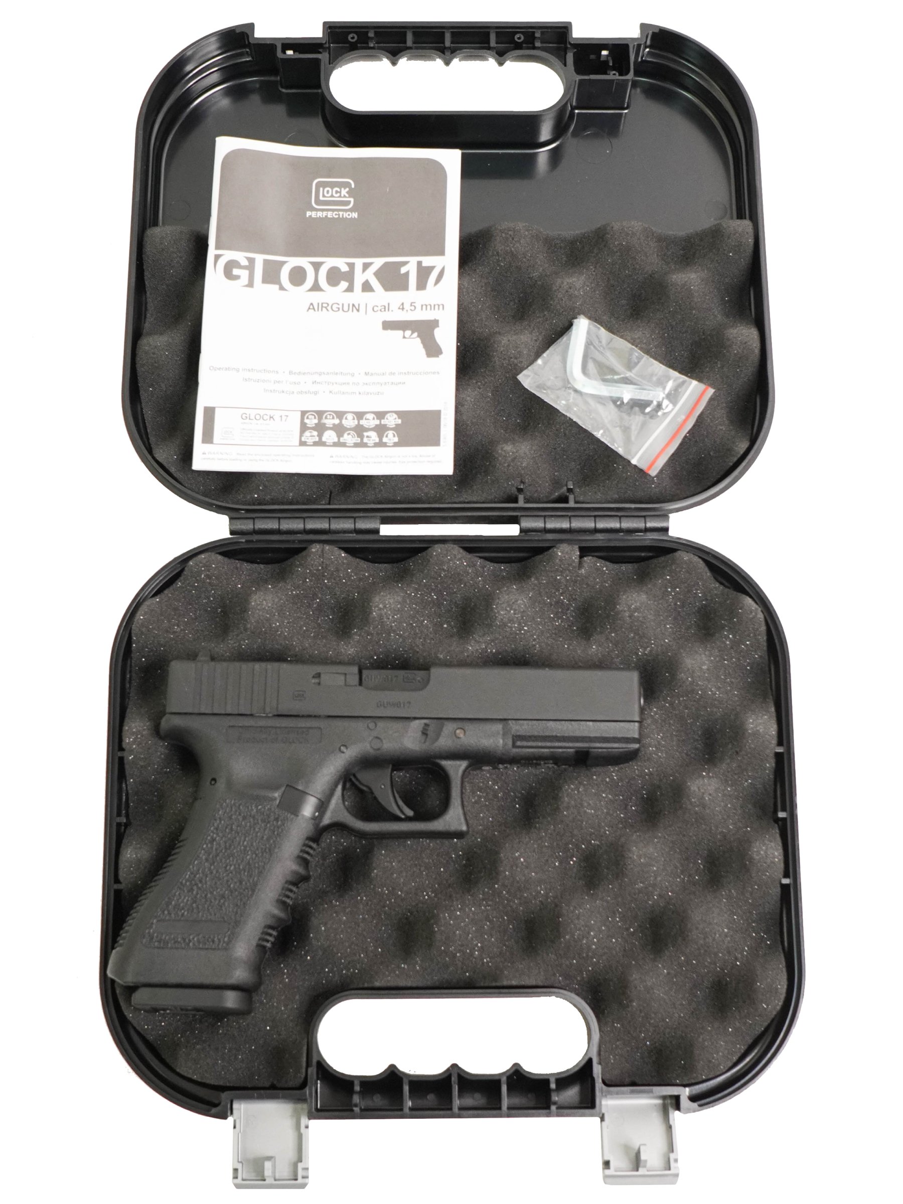 Пистолет пневм. Umarex Glock 17 кал.4,5мм (метал, черный, кейс, blowback, pellet, BB)