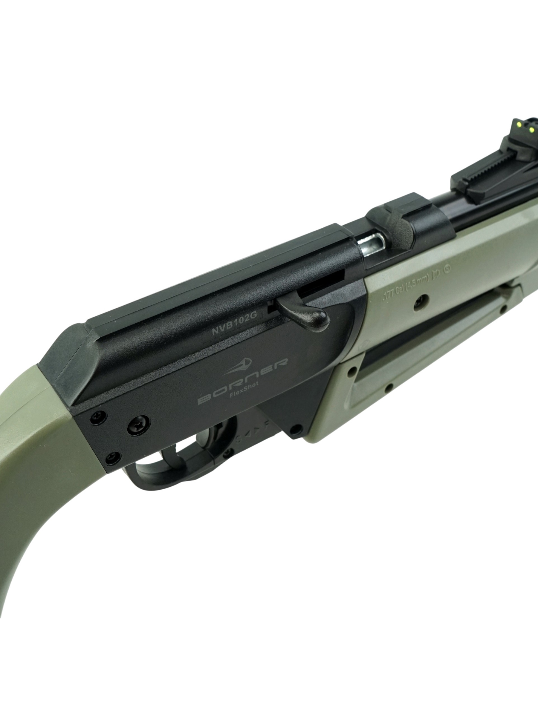 Пневматическая винтовка Borner Simple Strike Pump, Green (пластик, 3 Дж) 4,5 мм