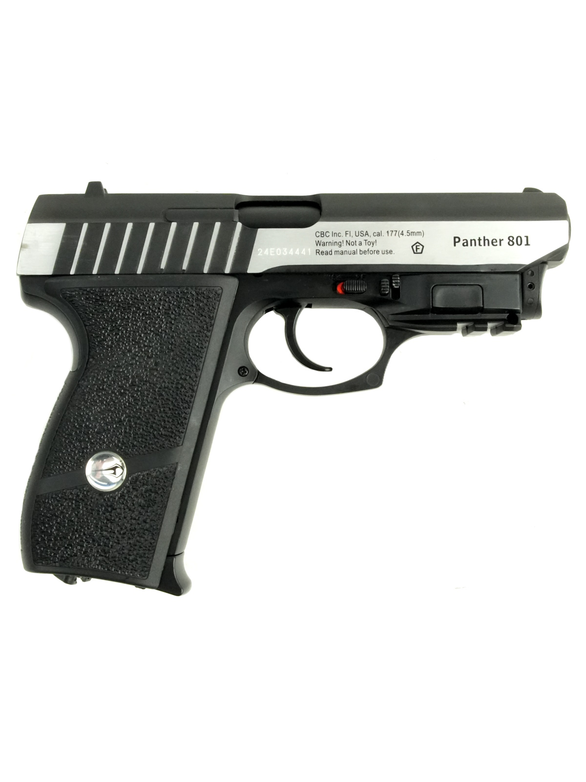 Пневматический пистолет Borner Panther 801 (SS P232L) с ЛЦУ (blowback) 4.5 мм