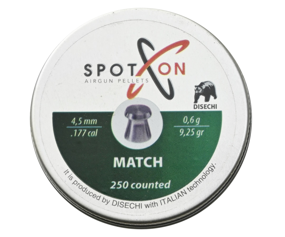 Пули пневматические SPOTON Match 4,5 мм, 0,60 г (250 штук)