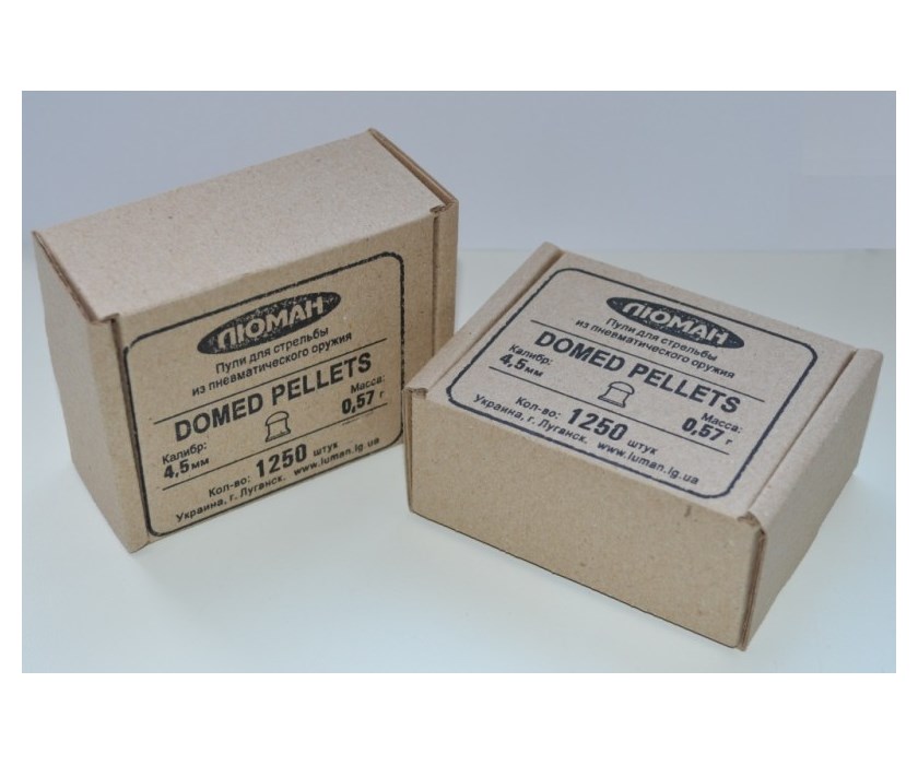 Пули пневматические «Люман» Domed pellets 4,5 мм, 0,57 г (1250 штук)