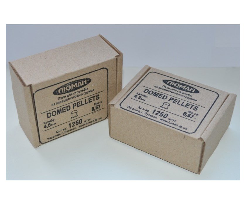 Пули пневматические «Люман» Domed pellets 4,5 мм, 0,57 г (1250 штук)