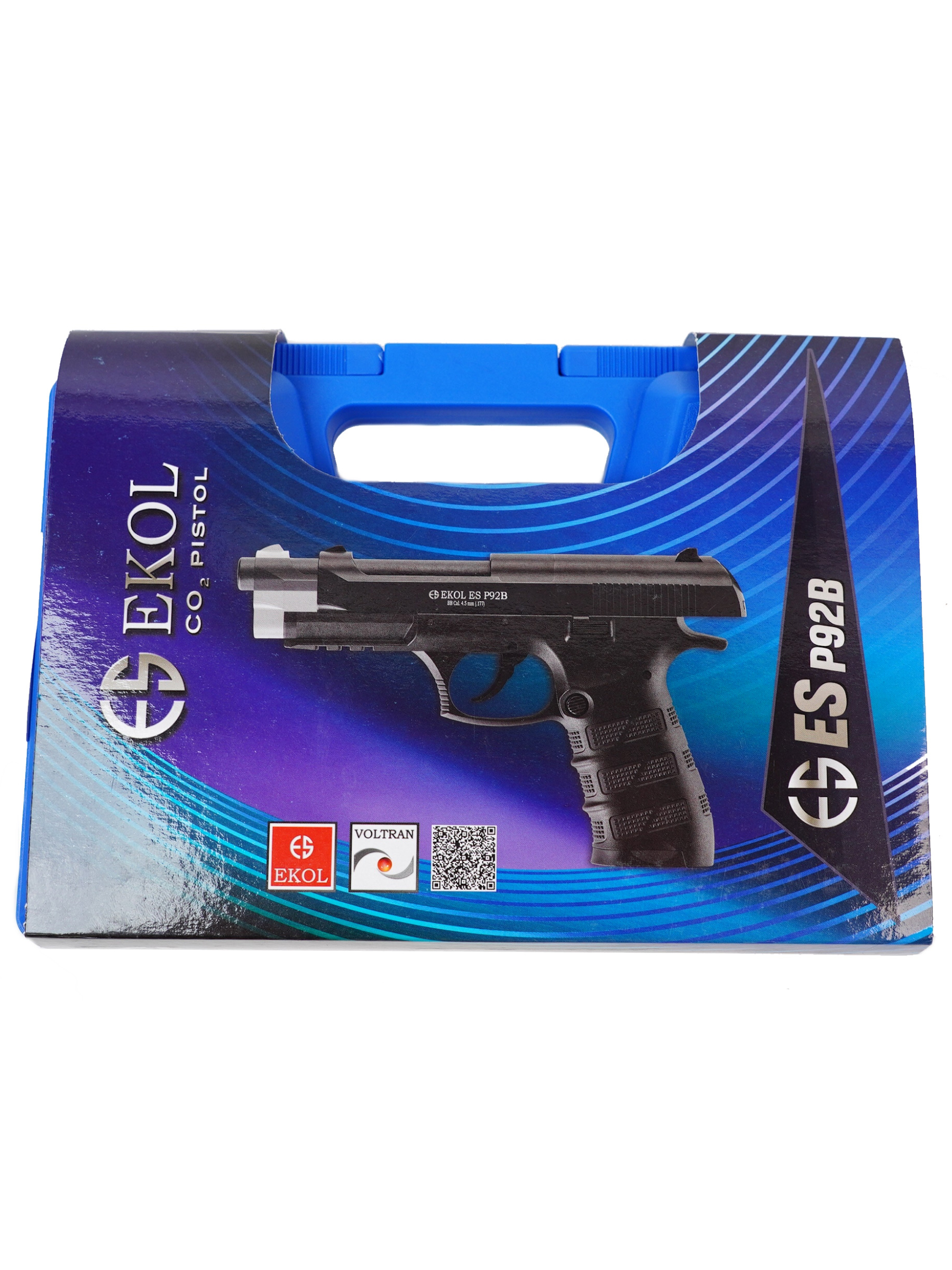 Пистолет пневм. EKOL ES P92 B Black, (металл) (Blowback) кал. 4,5 мм, 3 Дж