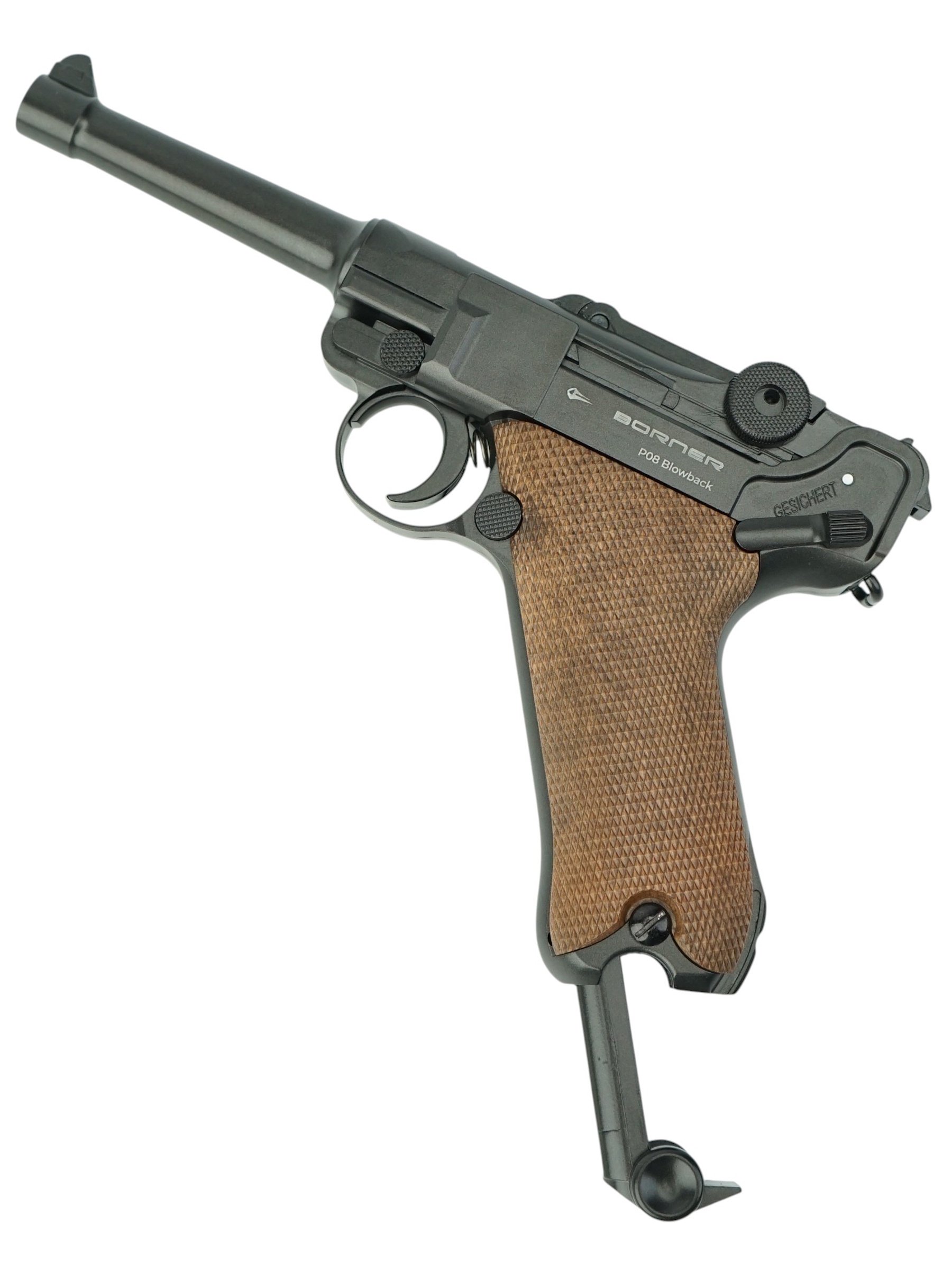 Пневматический пистолет Borner P08 Blowback (Parabellum) 4.5 мм