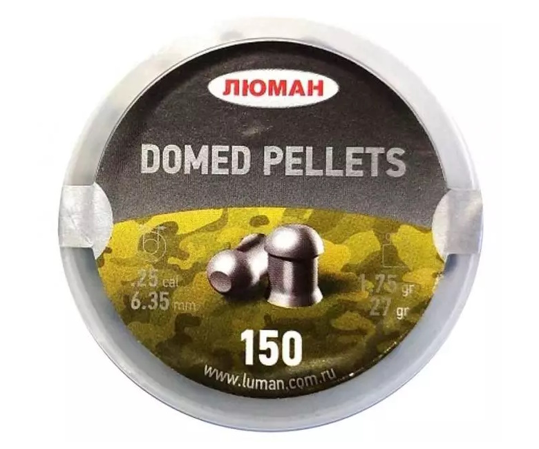 Пули пневматические «Люман» Domed Pellets 6,35 мм, 1,75 г (150 штук)