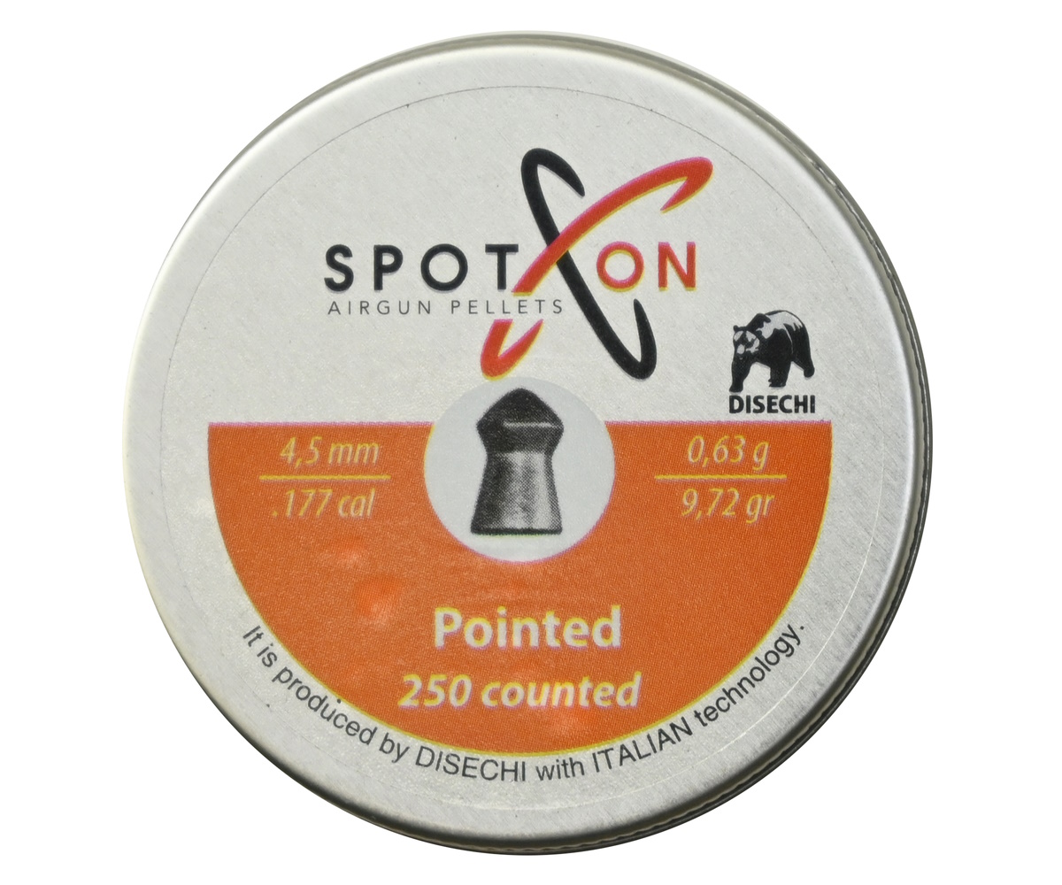 Пули пневматические SPOTON Pointed 4,5 мм, 0,63 г (250 штук)