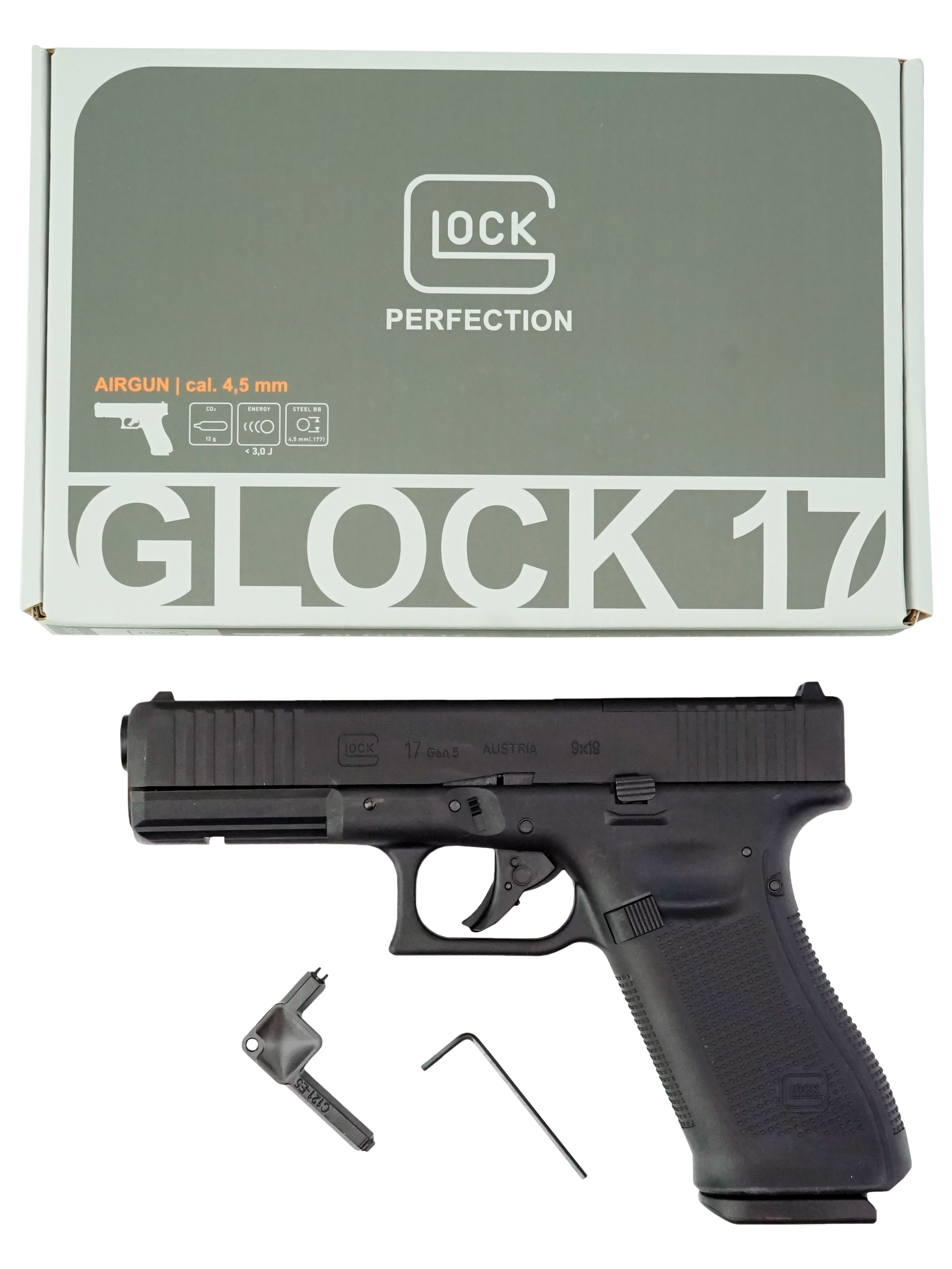Пневматический пистолет Umarex Glock 17 Gen.5 (крепление под коллиматор) 4.5 мм