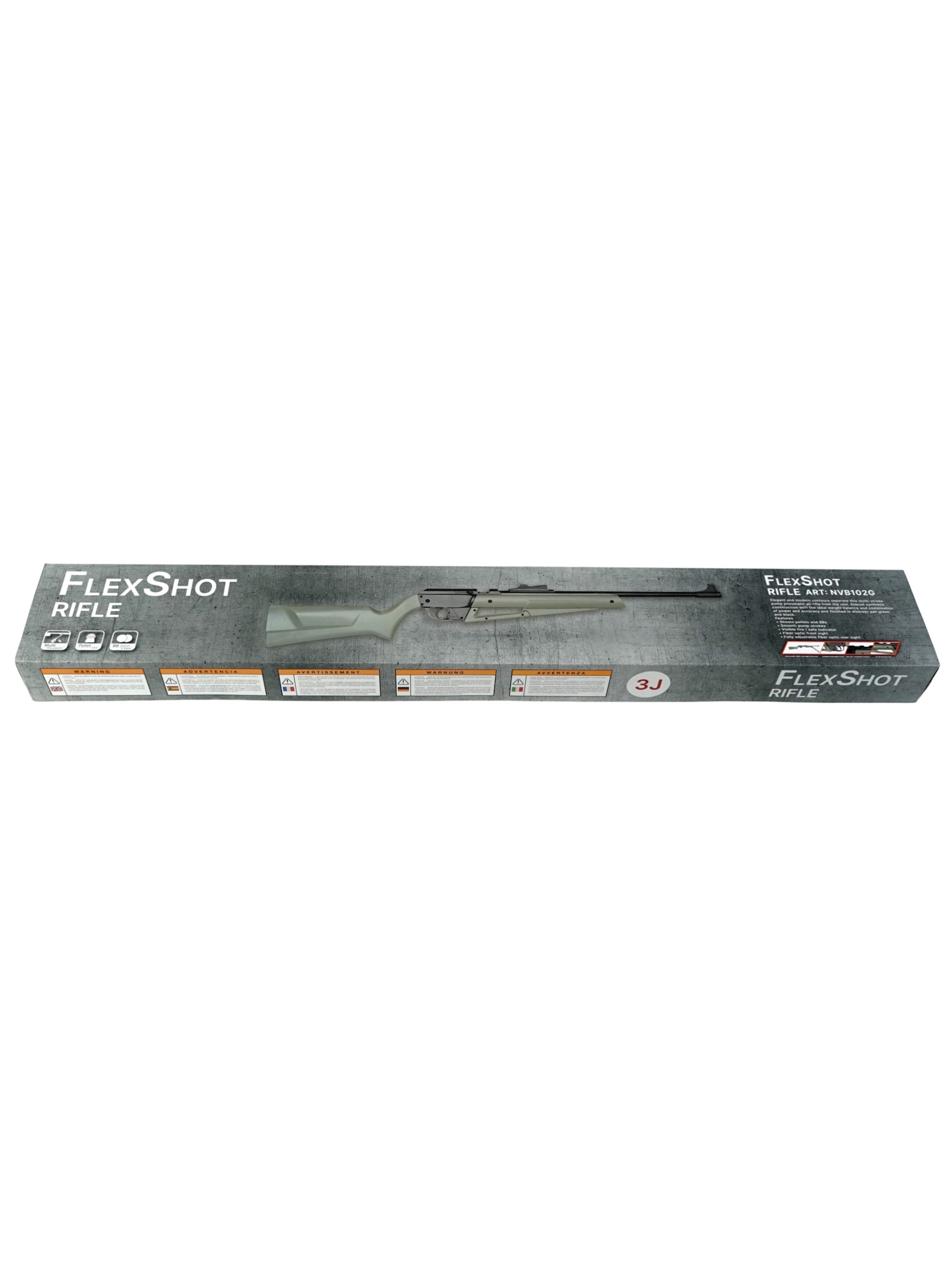 Пневматическая винтовка Borner Flex Shot Multi-Pump, Green (пластик, 3 Дж) 4,5 мм