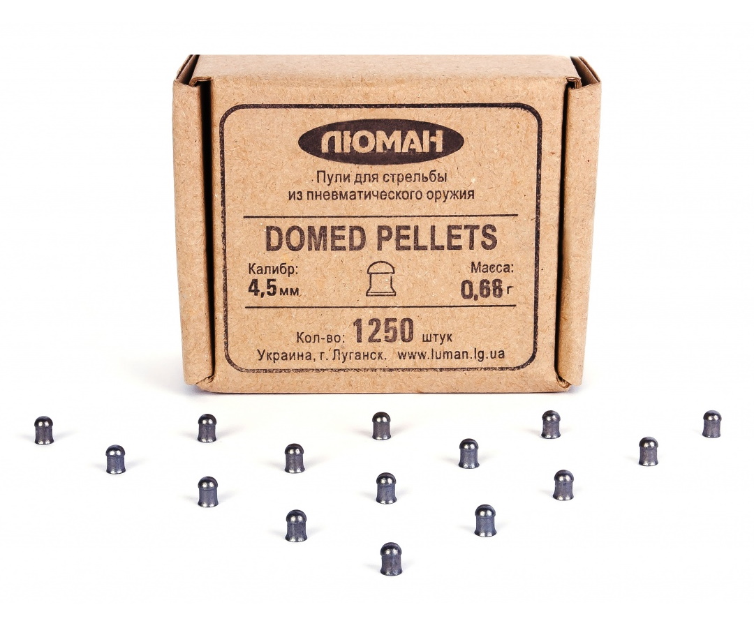 Пули пневматические «Люман» Domed pellets 4,5 мм, 0,68 г (1250 штук)