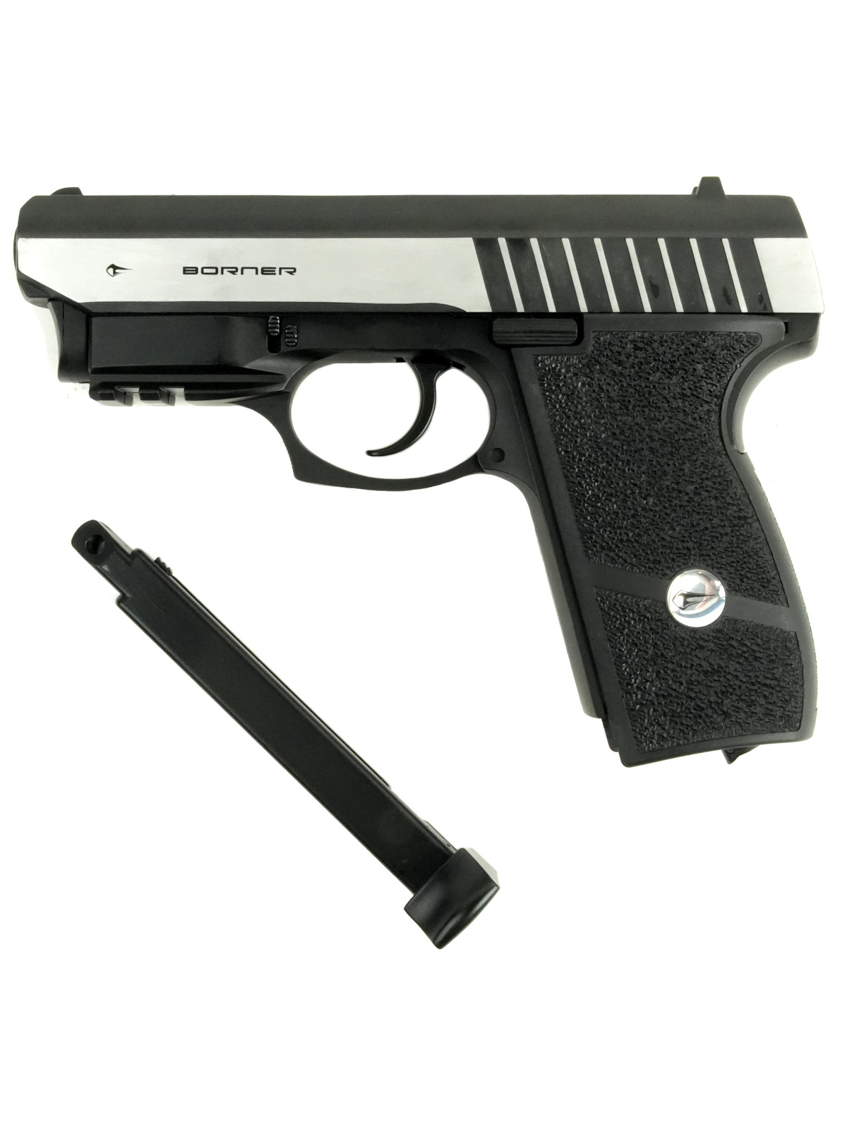 Пневматический пистолет Borner Panther 801 (SS P232L) с ЛЦУ (blowback) 4.5 мм