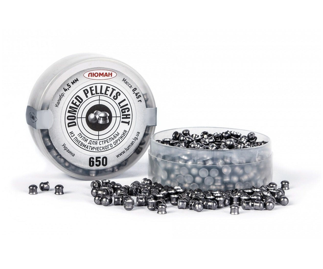 Пули пневматические Люман Domed pellets Light 4,5 мм, 0,45 г (650 штук)