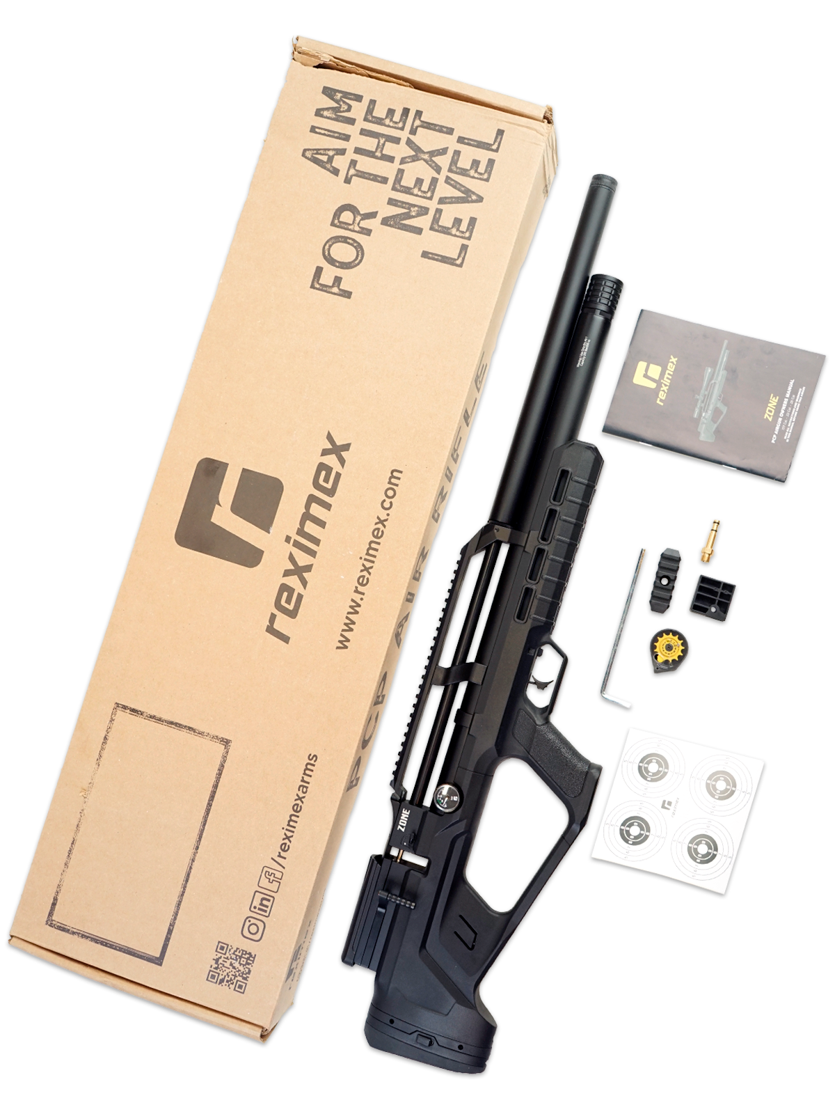 Пневматическая винтовка REXIMEX ZONE Black, cal. 5,5 mm, 3 Дж (РСР, пластик)