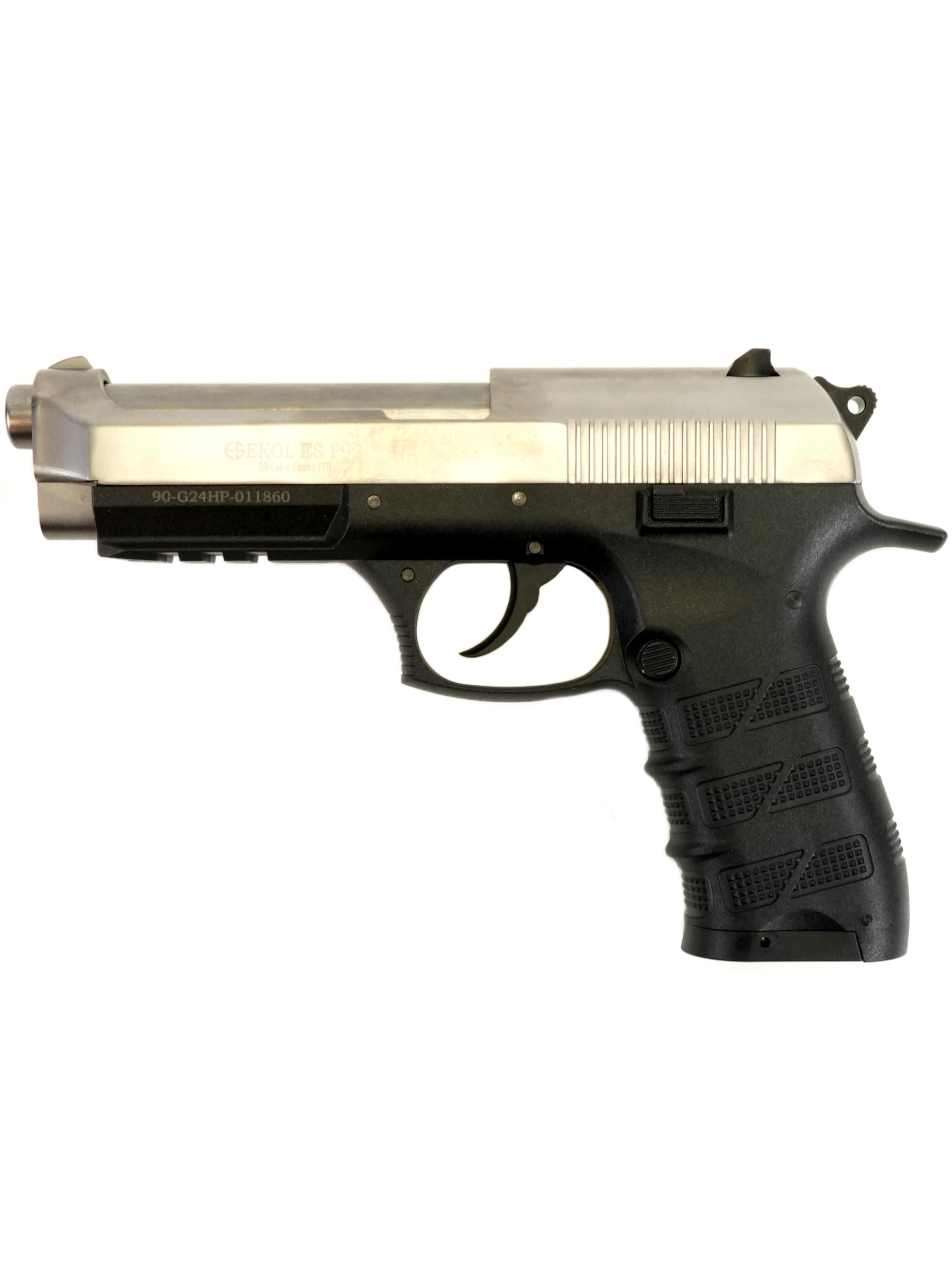 Пистолет пневм. EKOL ES P92 FUME, (никель) кал. 4,5 мм, 3 Дж
