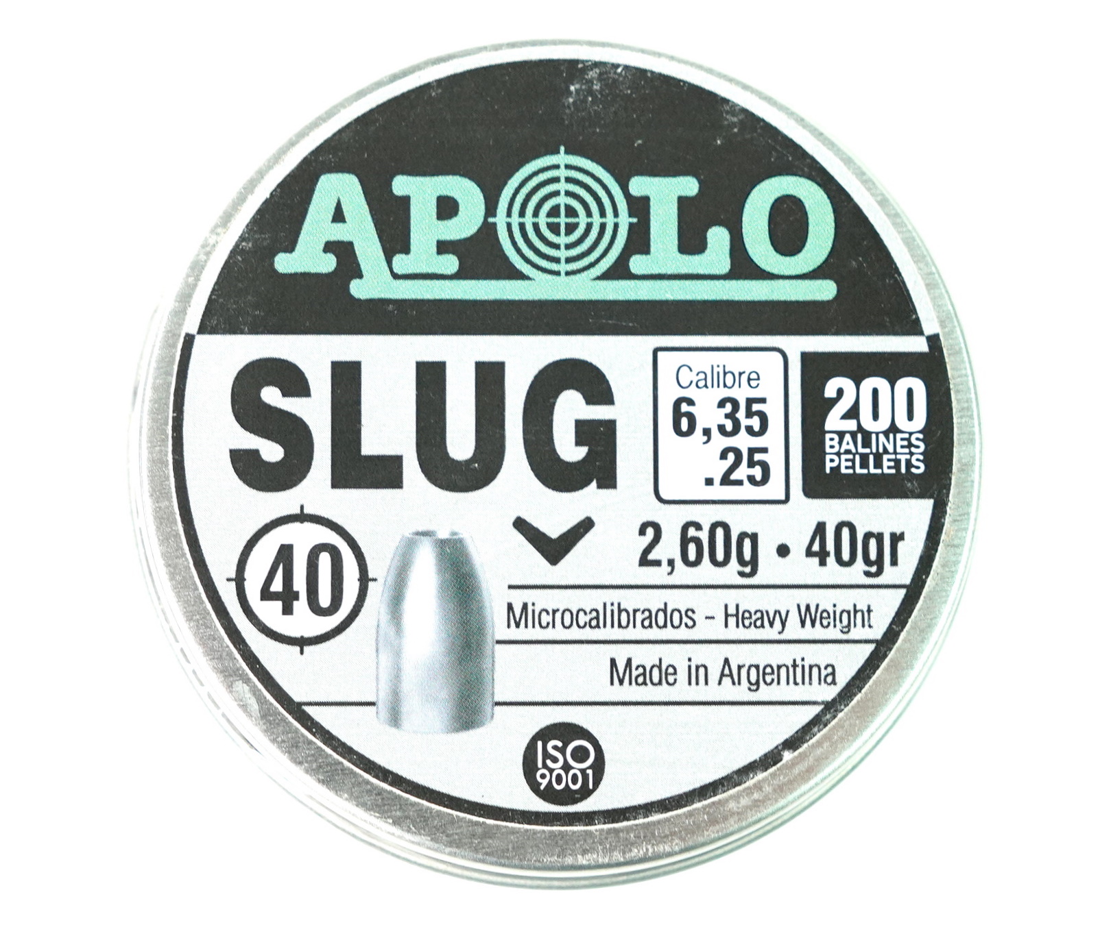 Пули пневматические Apolo Slug 6,35 мм, 2,6 г (200 штук)