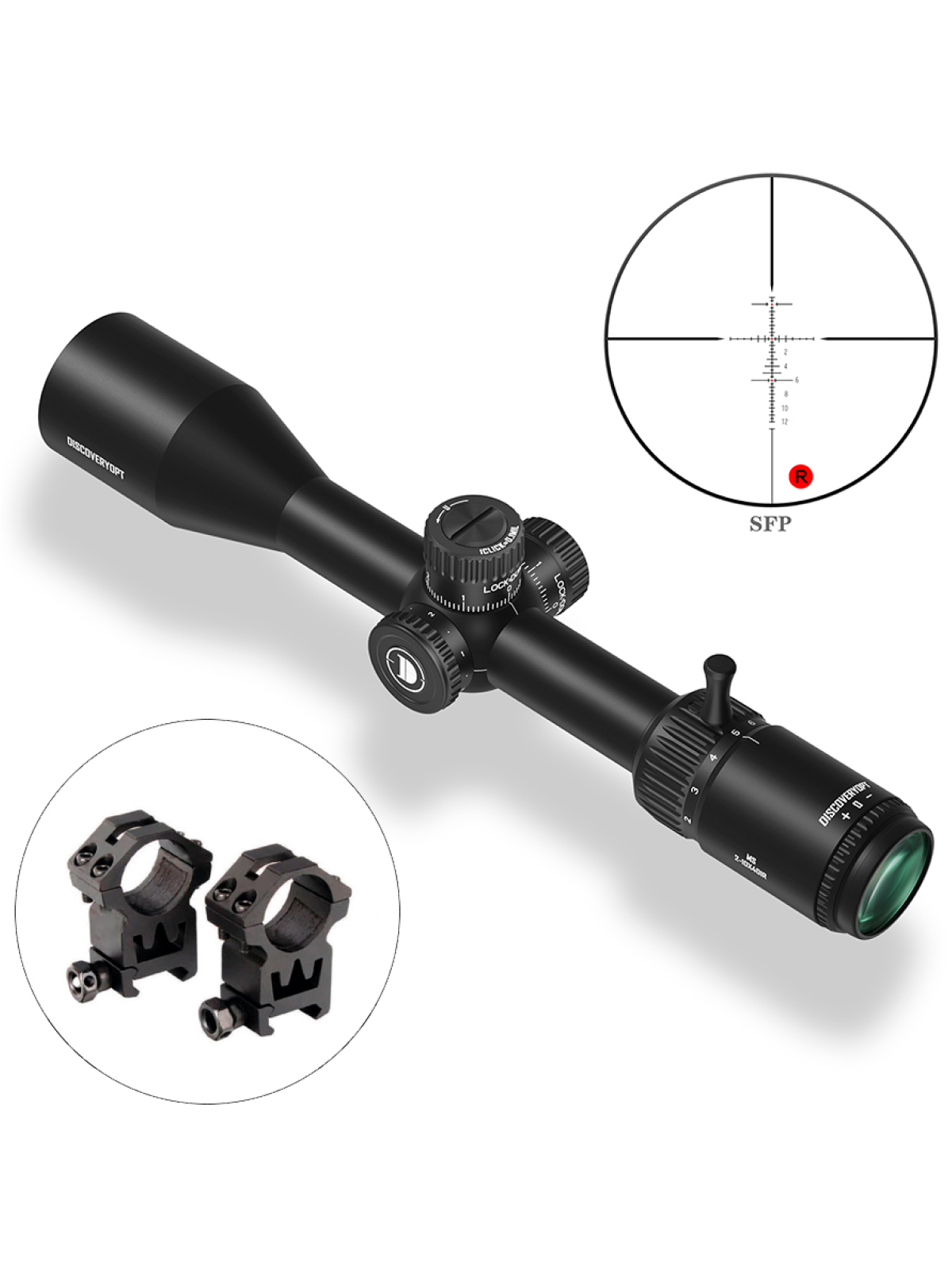 Оптический прицел Discovery MS 2-10X40IR, 25,4 мм, подсветка, на Weaver