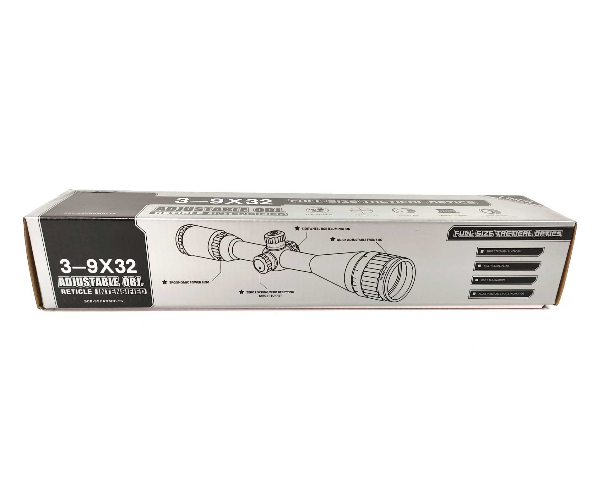 Оптический прицел Leapers 3-9x32 AO Full Size, Mil-Dot, подсветка (SCP-392AOMDLTS)