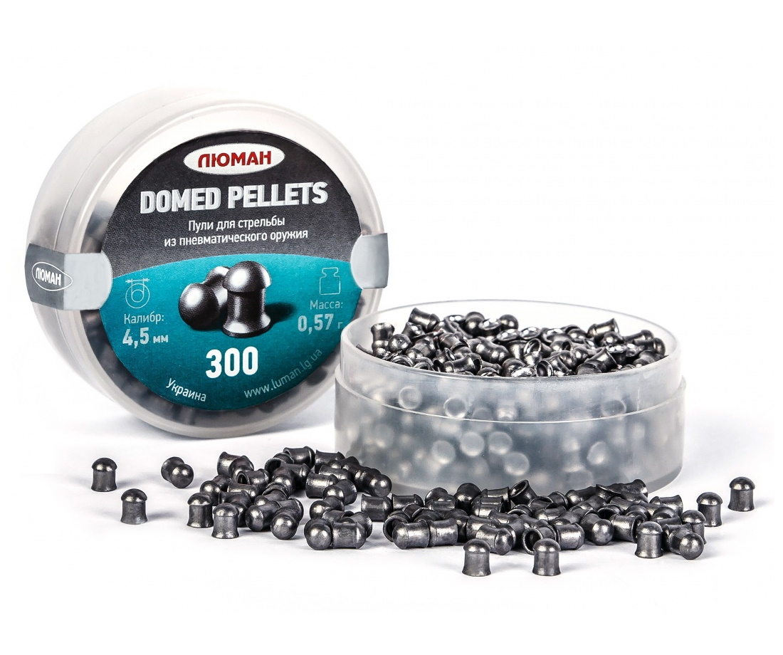 Пули пневматические «Люман» Domed pellets 4,5 мм, 0,57 г (300 штук)
