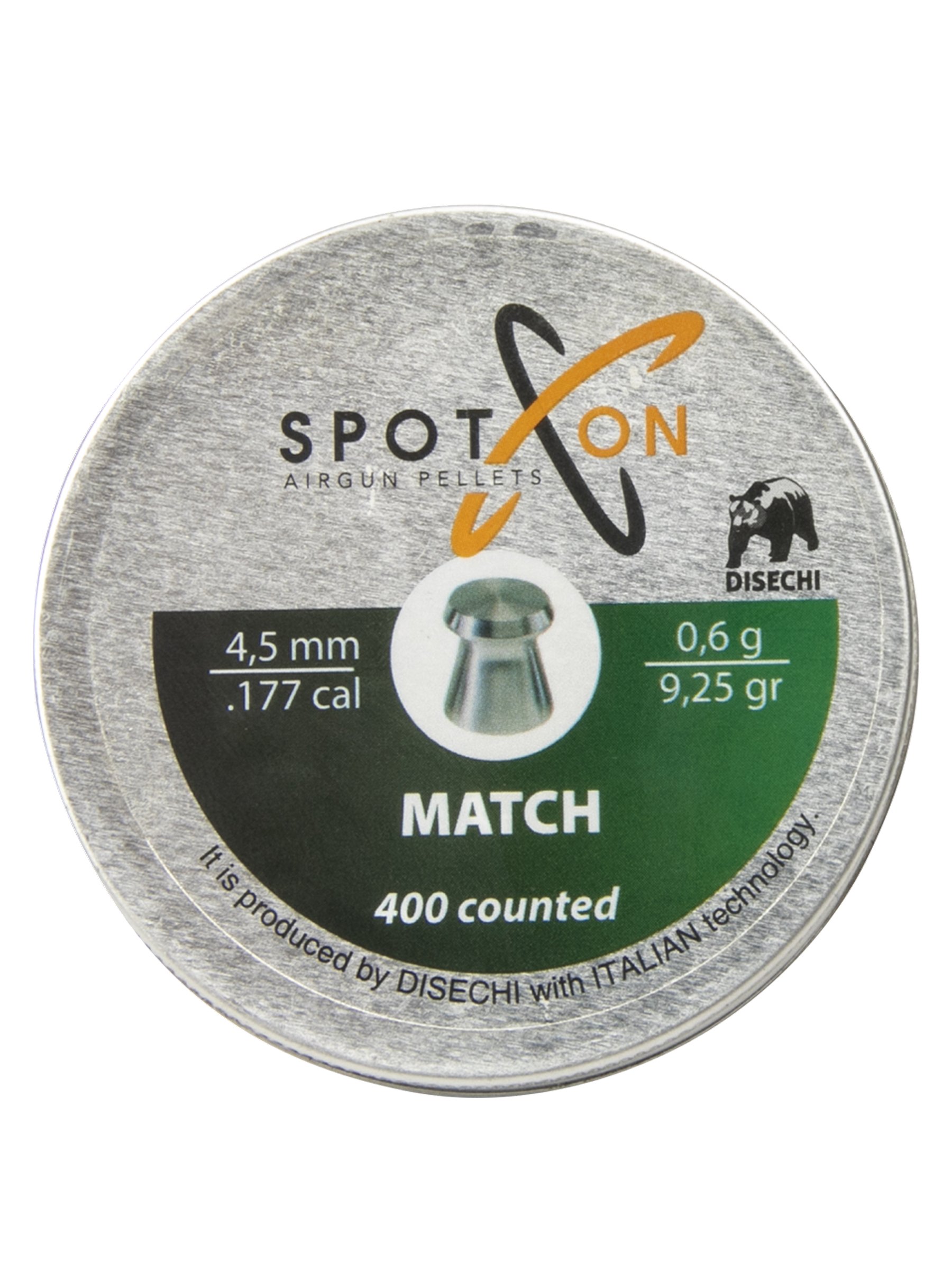 Пули пневматические SPOTON Match 4,5 мм, 0,60 г (400 штук)